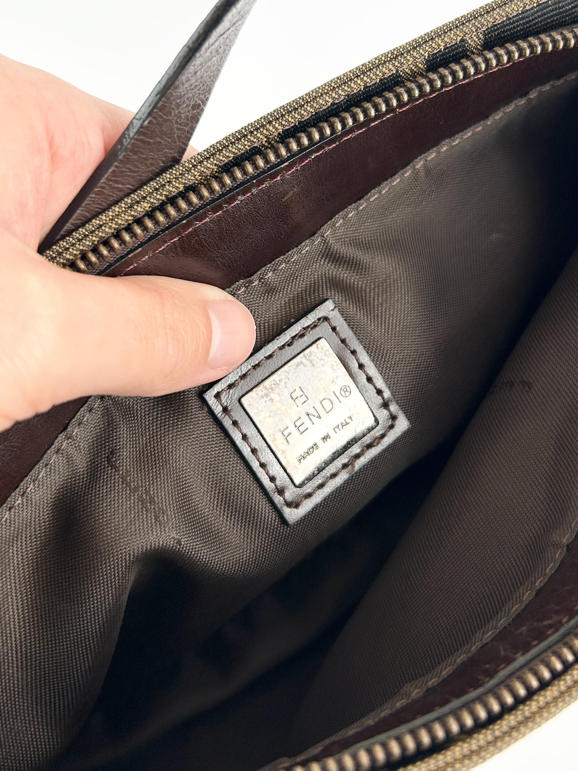 Vintage Fendi Zucca Shoulder Bag
