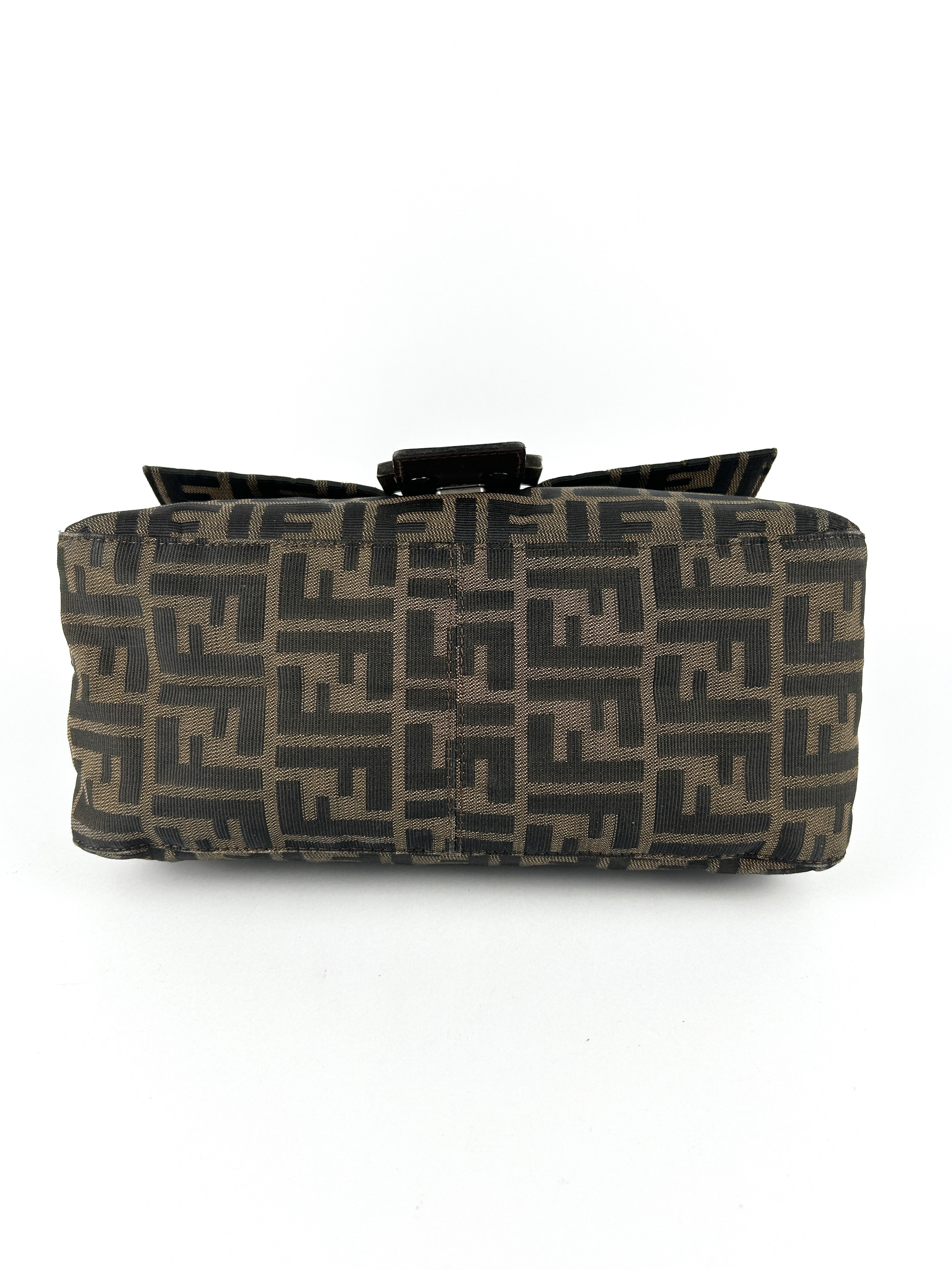 Vintage Fendi Zucca Mamma Baguette Shoulder Bag