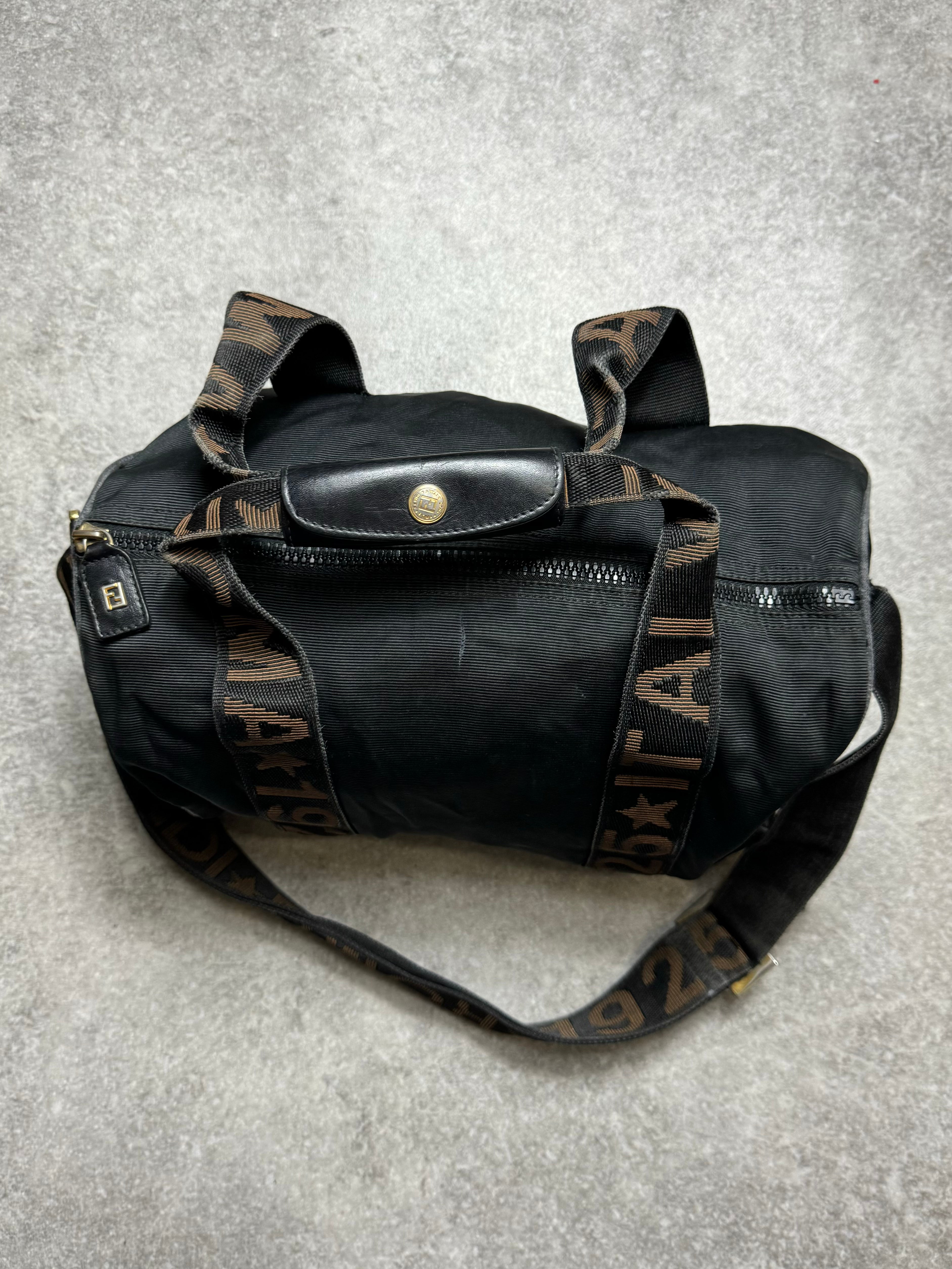 Fendi 1925 Logo Spellout Nylon Satchel