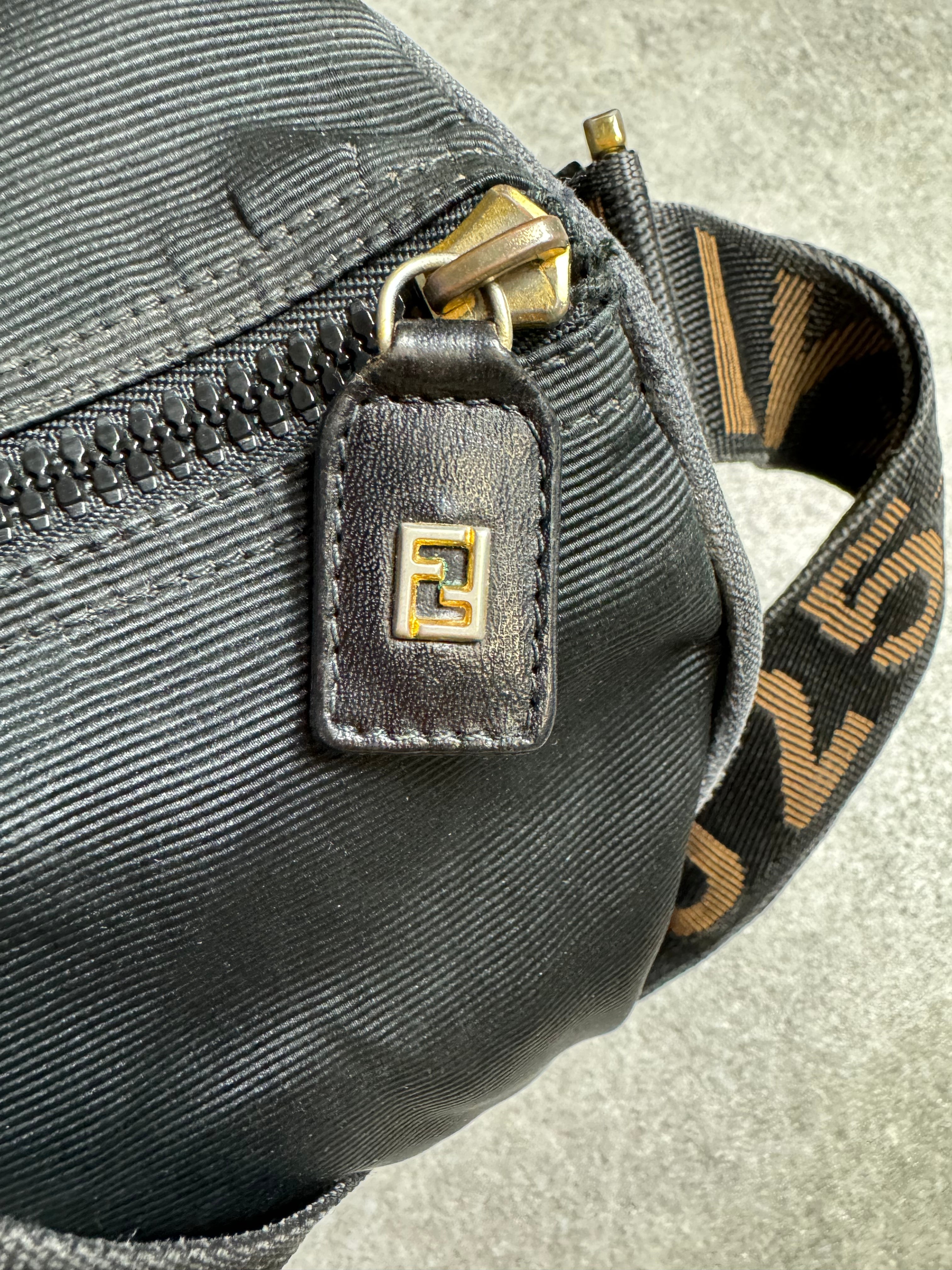 Fendi 1925 Logo Spellout Nylon Satchel