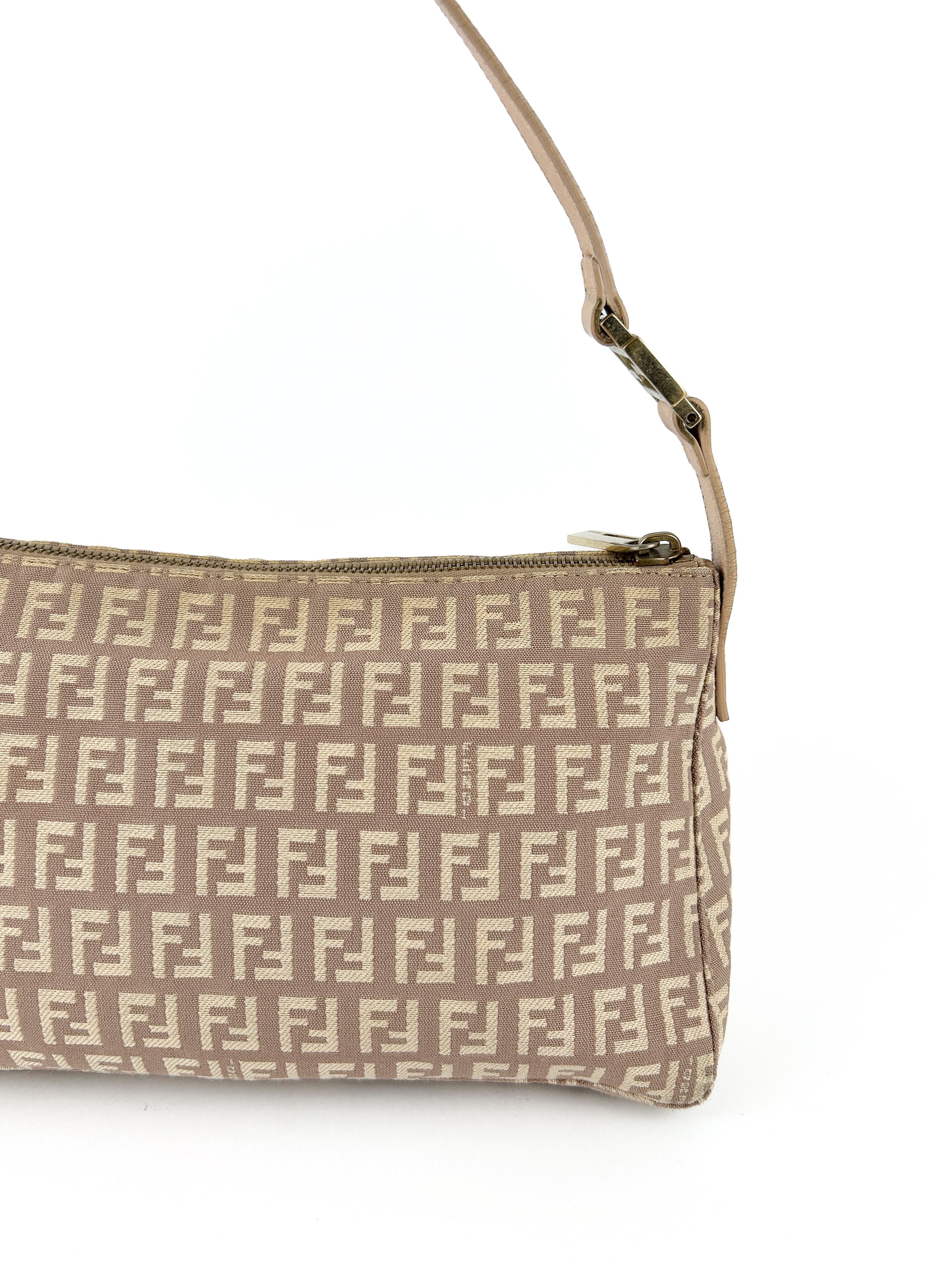 Vintage Fendi Zucca Pink Shoulder Bag