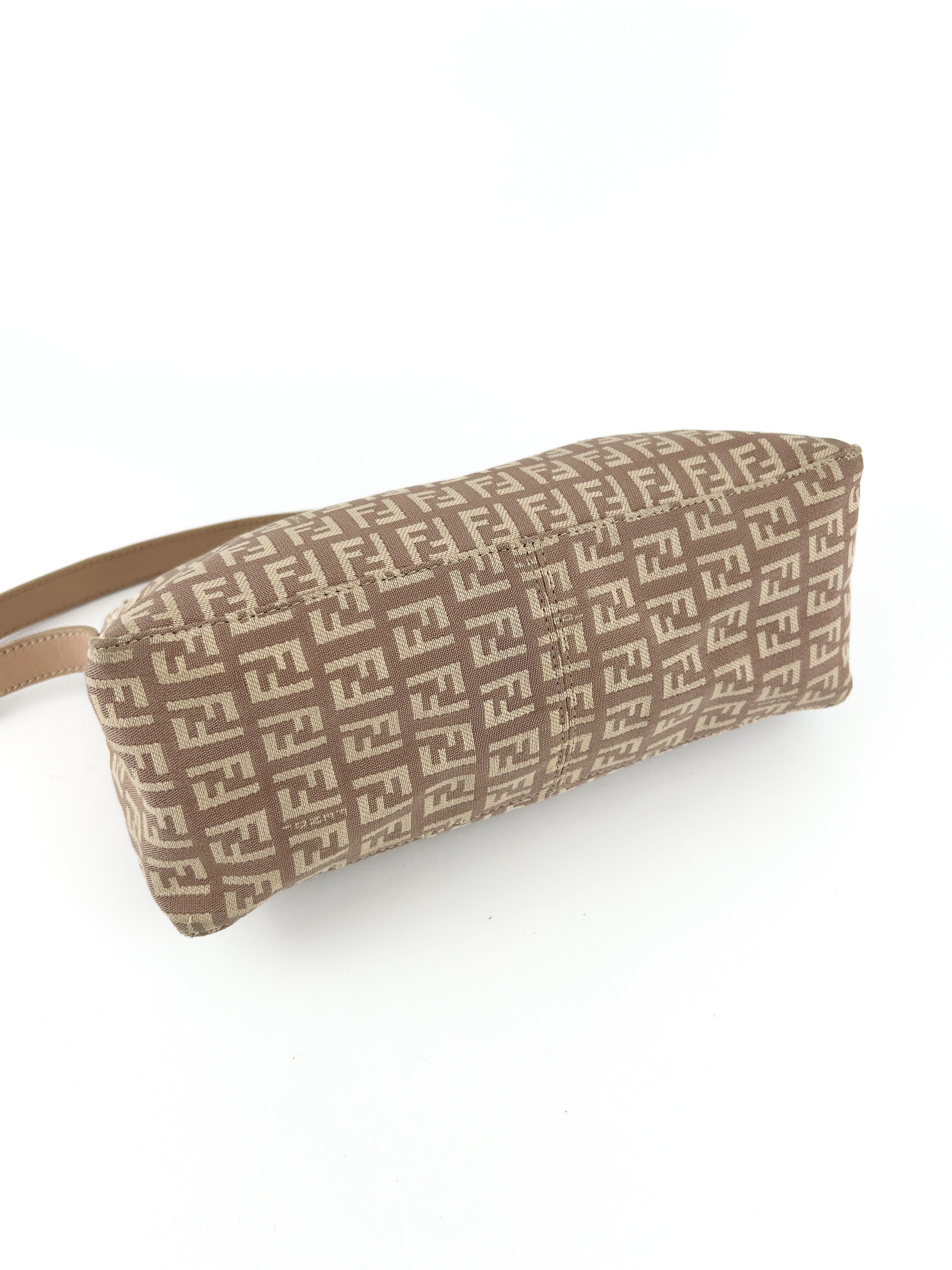 Vintage Fendi Zucca Pink Shoulder Bag