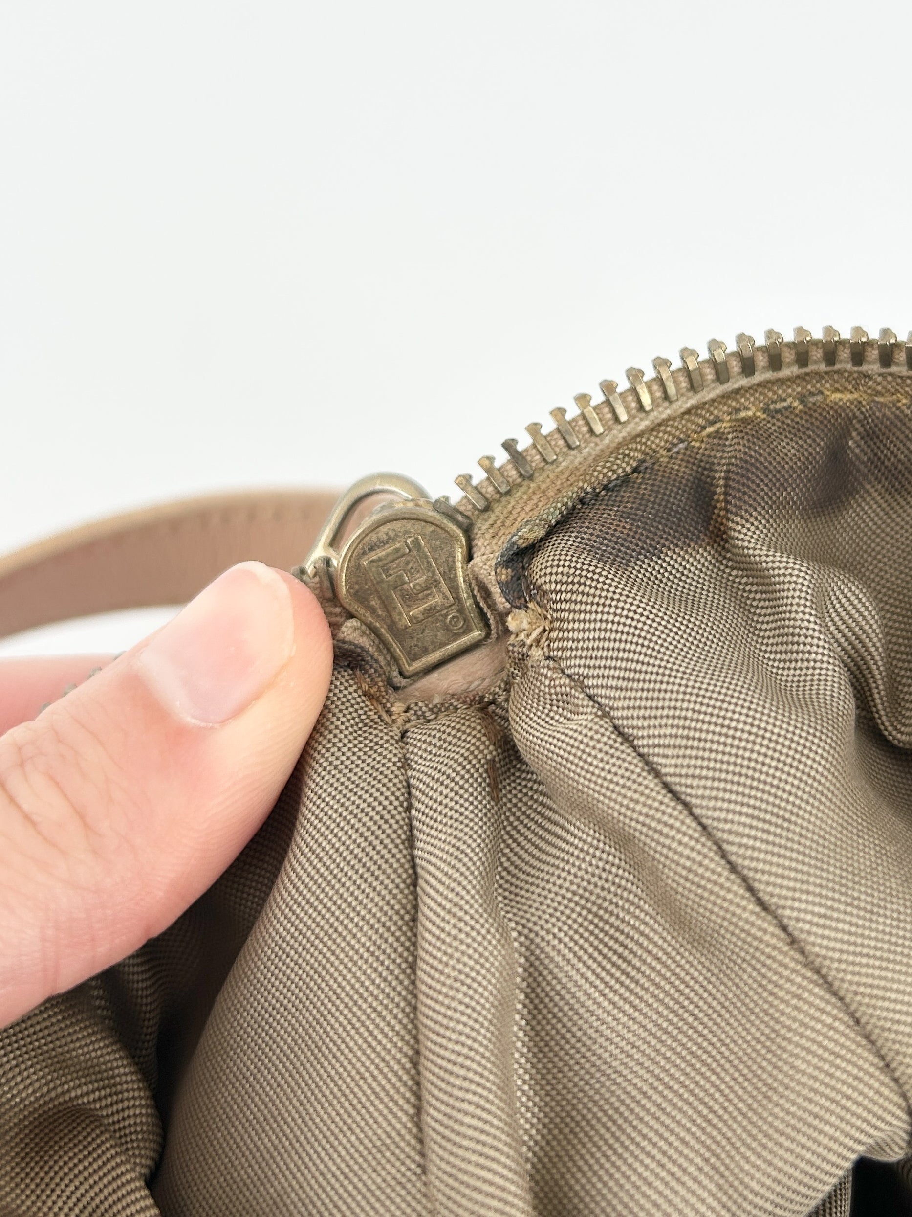 Vintage Fendi Zucca Pink Shoulder Bag