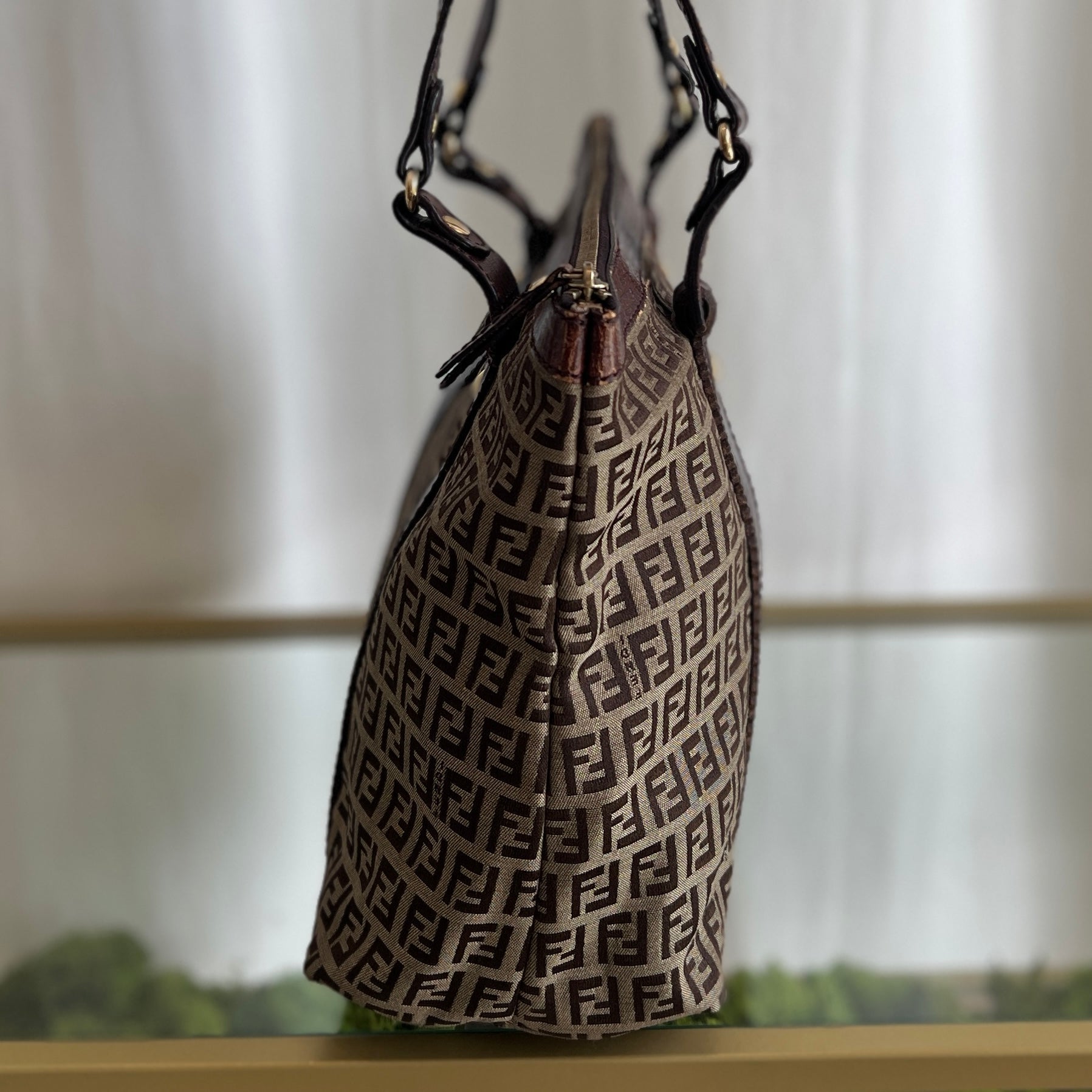 FENDI Brown Zucchino Tote