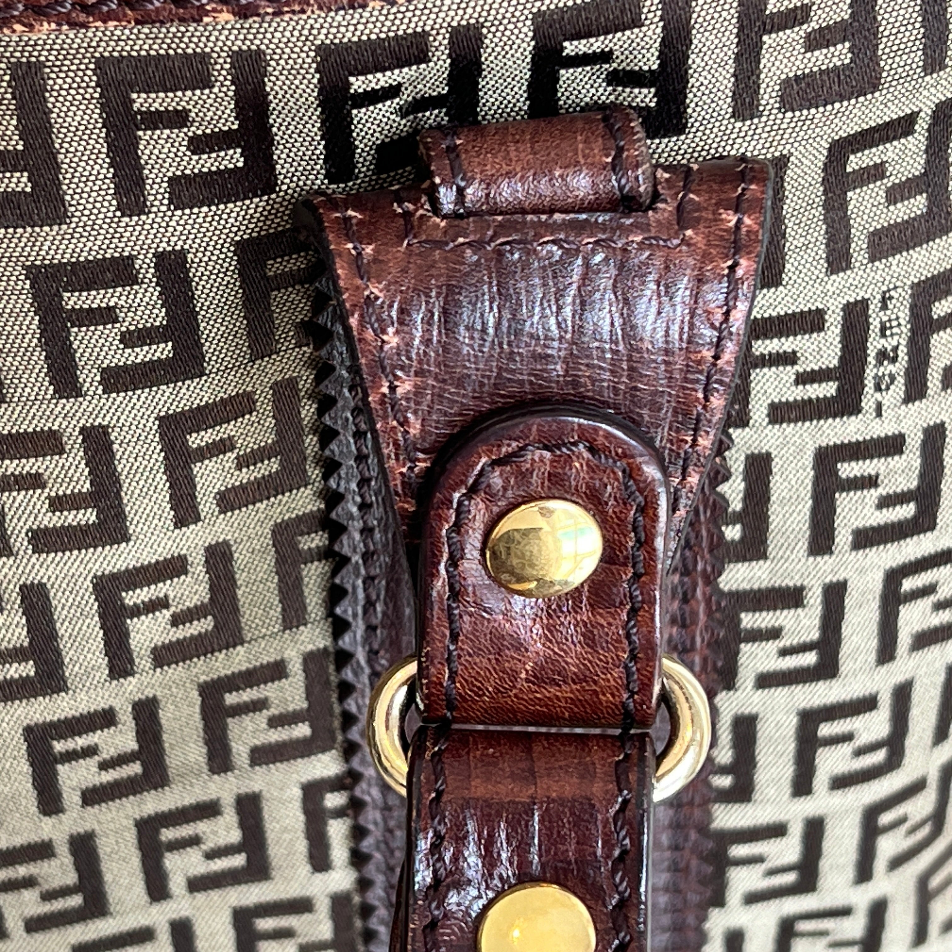 FENDI Brown Zucchino Tote