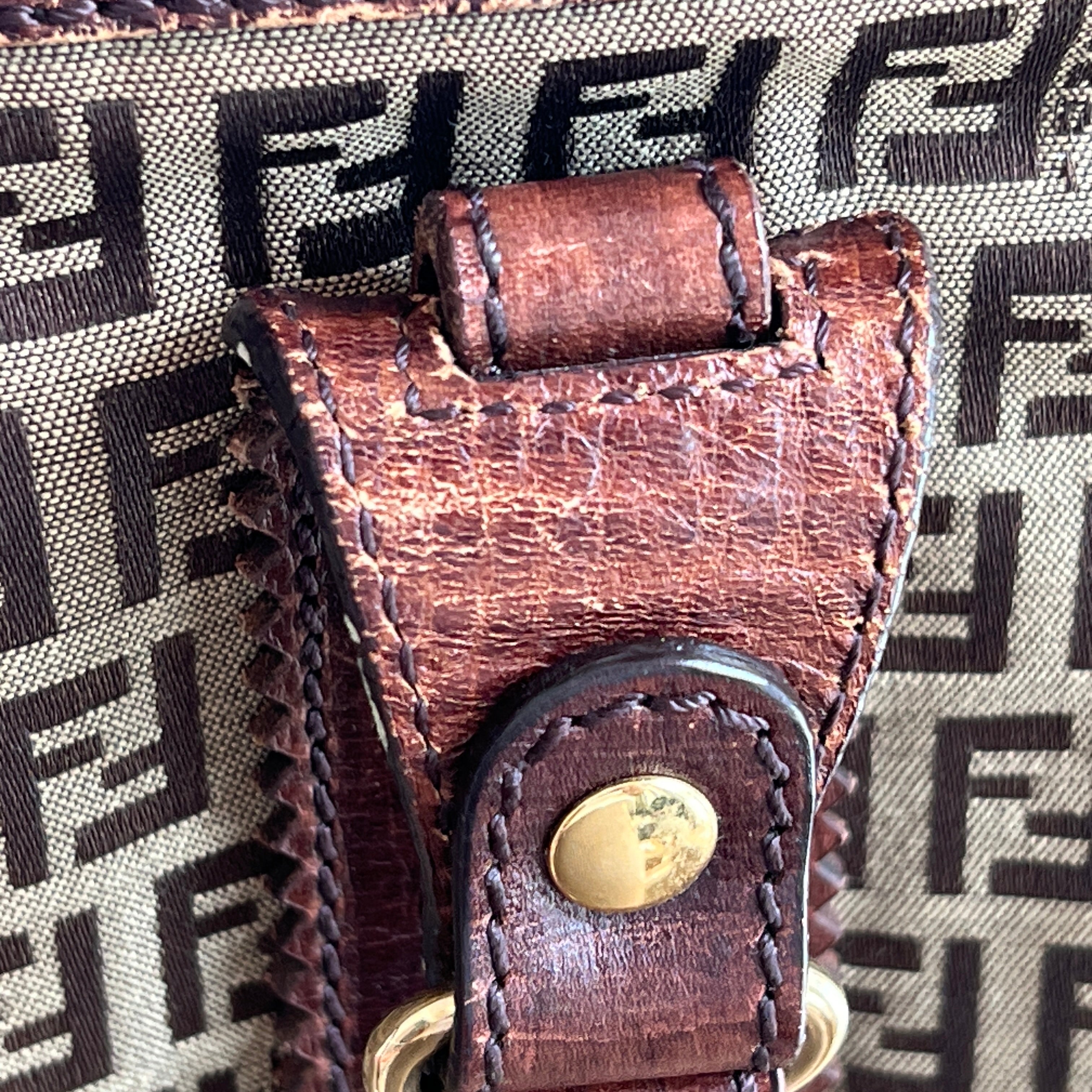 FENDI Brown Zucchino Tote
