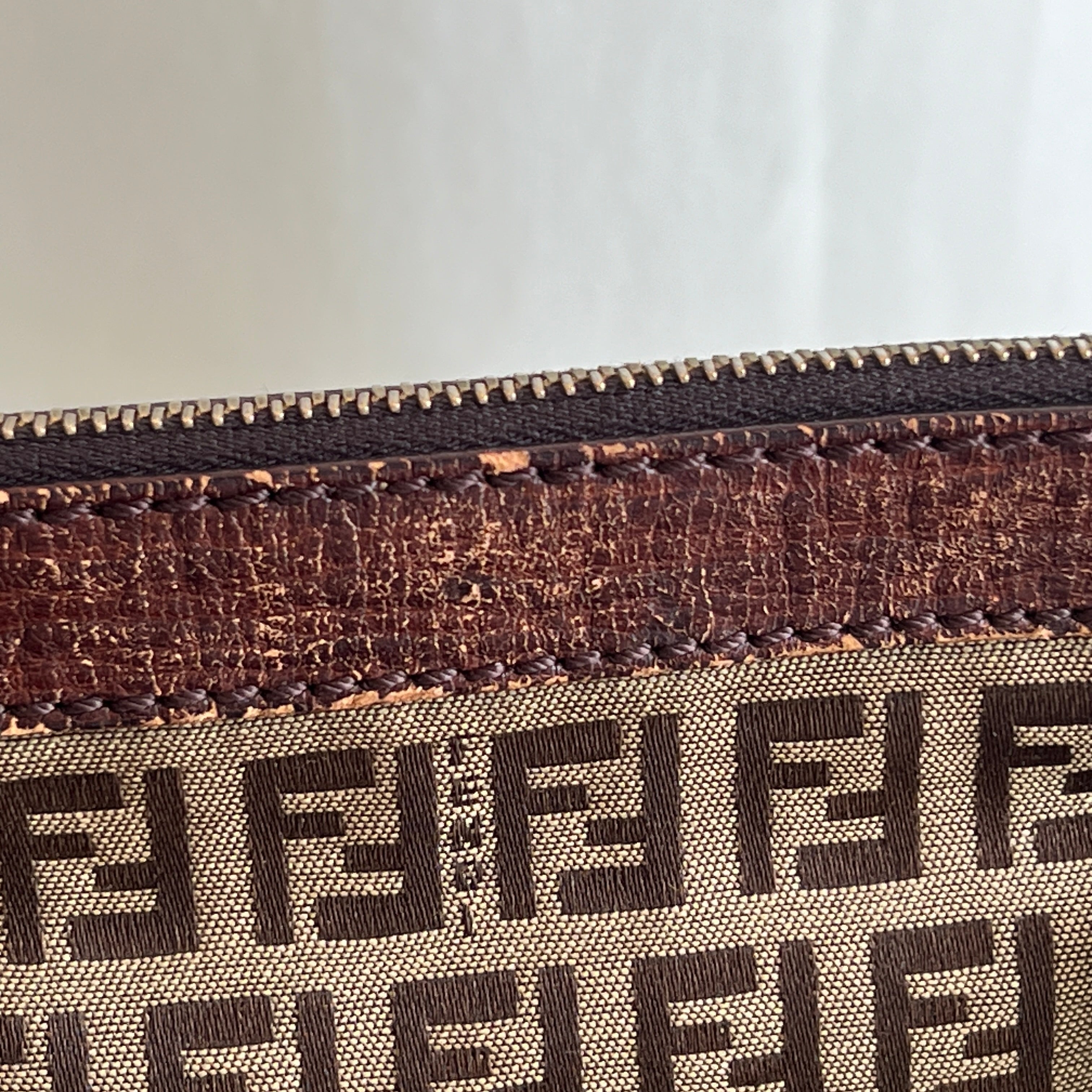 FENDI Brown Zucchino Tote