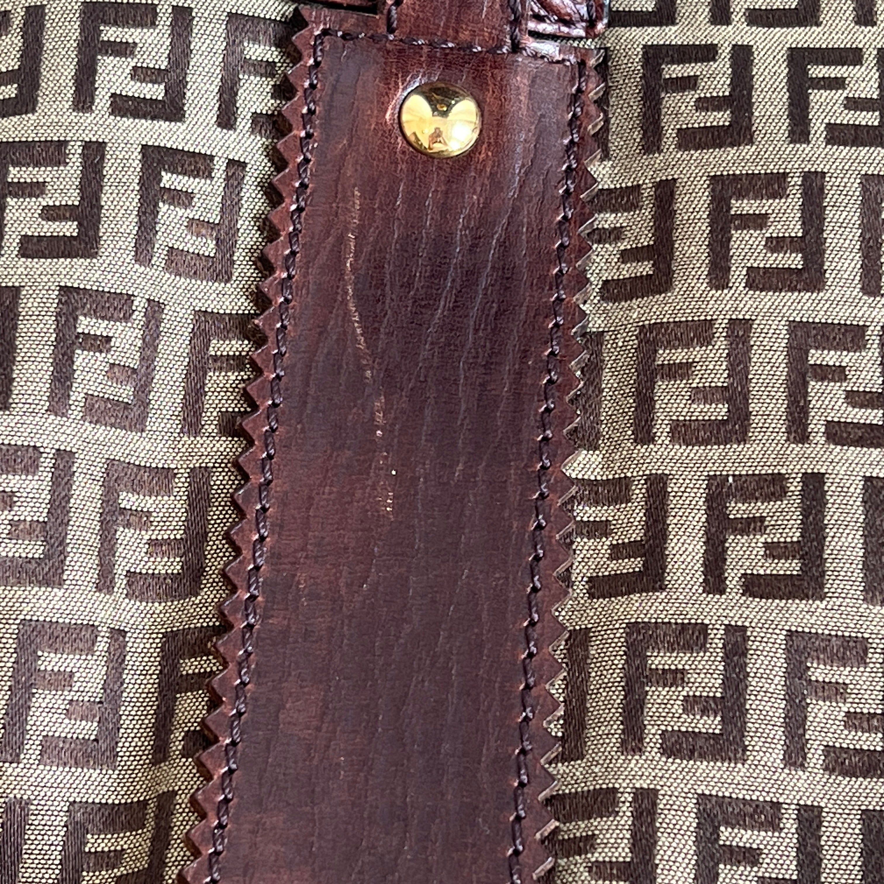 FENDI Brown Zucchino Tote