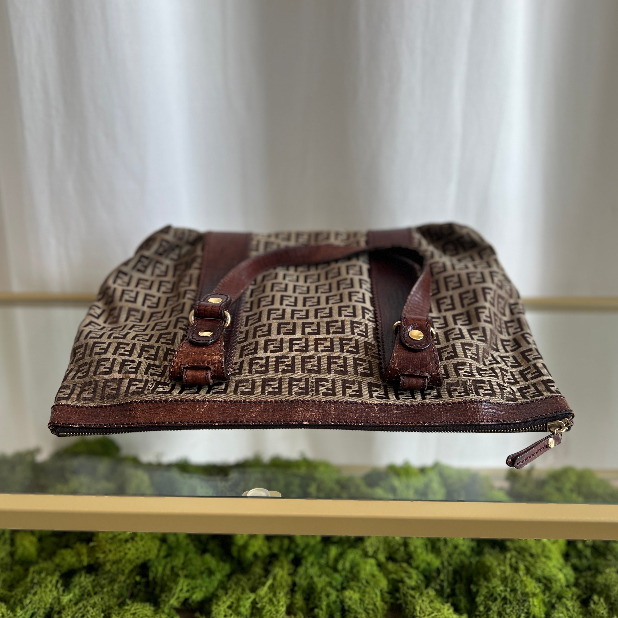 FENDI Brown Zucchino Tote