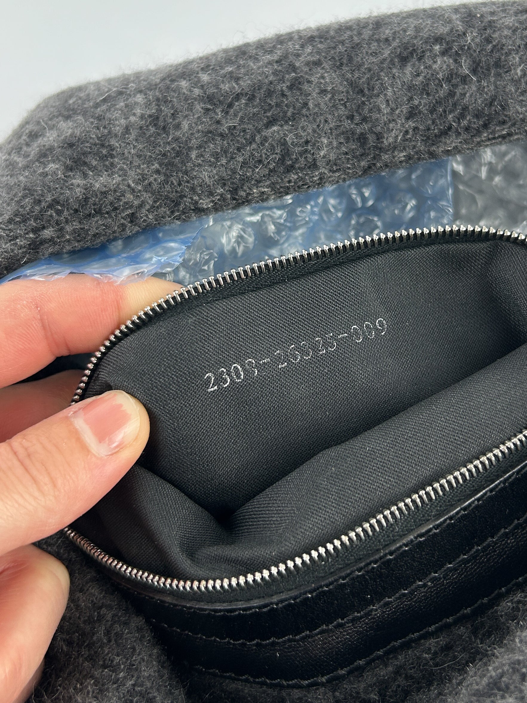 Vintage Fendi Zucca Cashmere Mamma Baguette Shoulder Bag