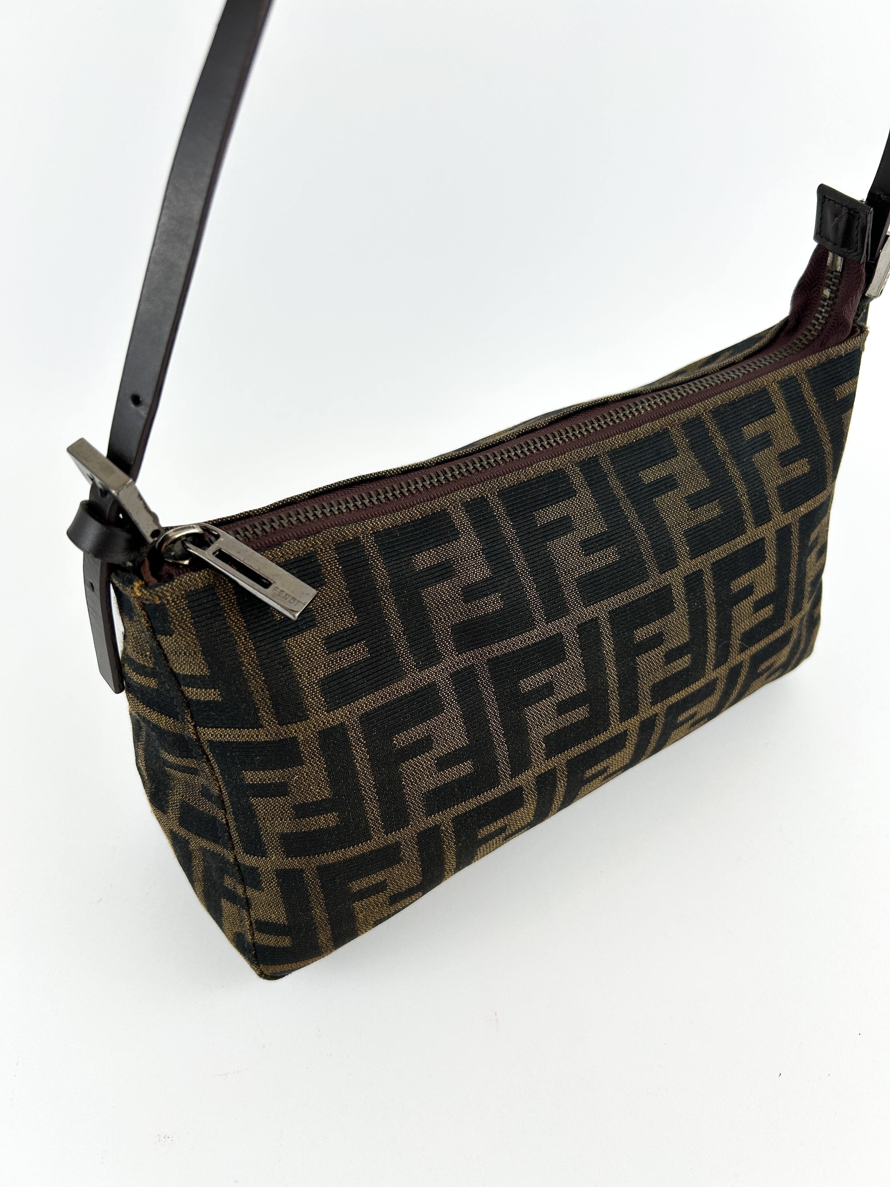 Vintage Fendi Zucca Shoulder Bag