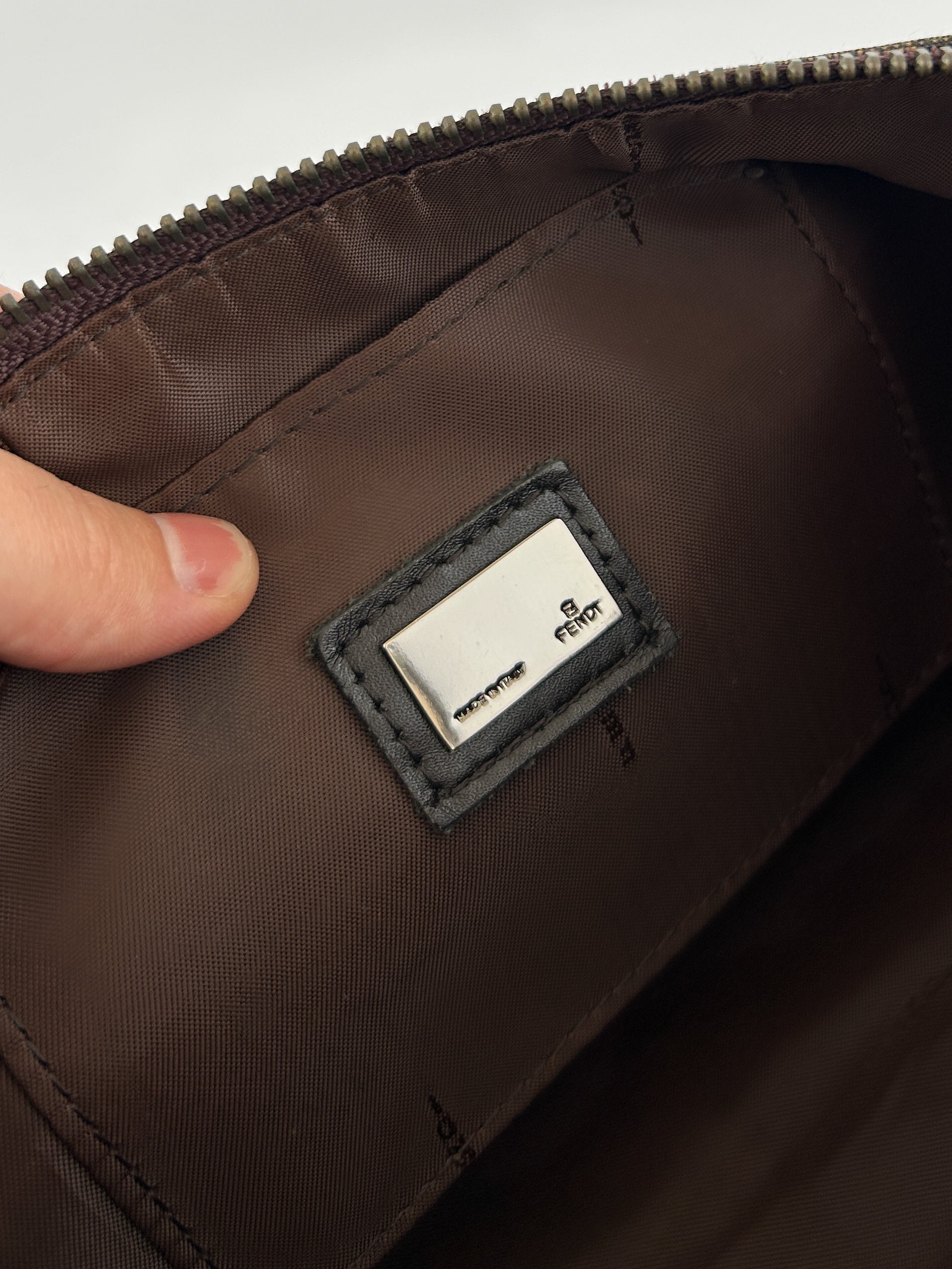 Vintage Fendi Zucca Shoulder Bag