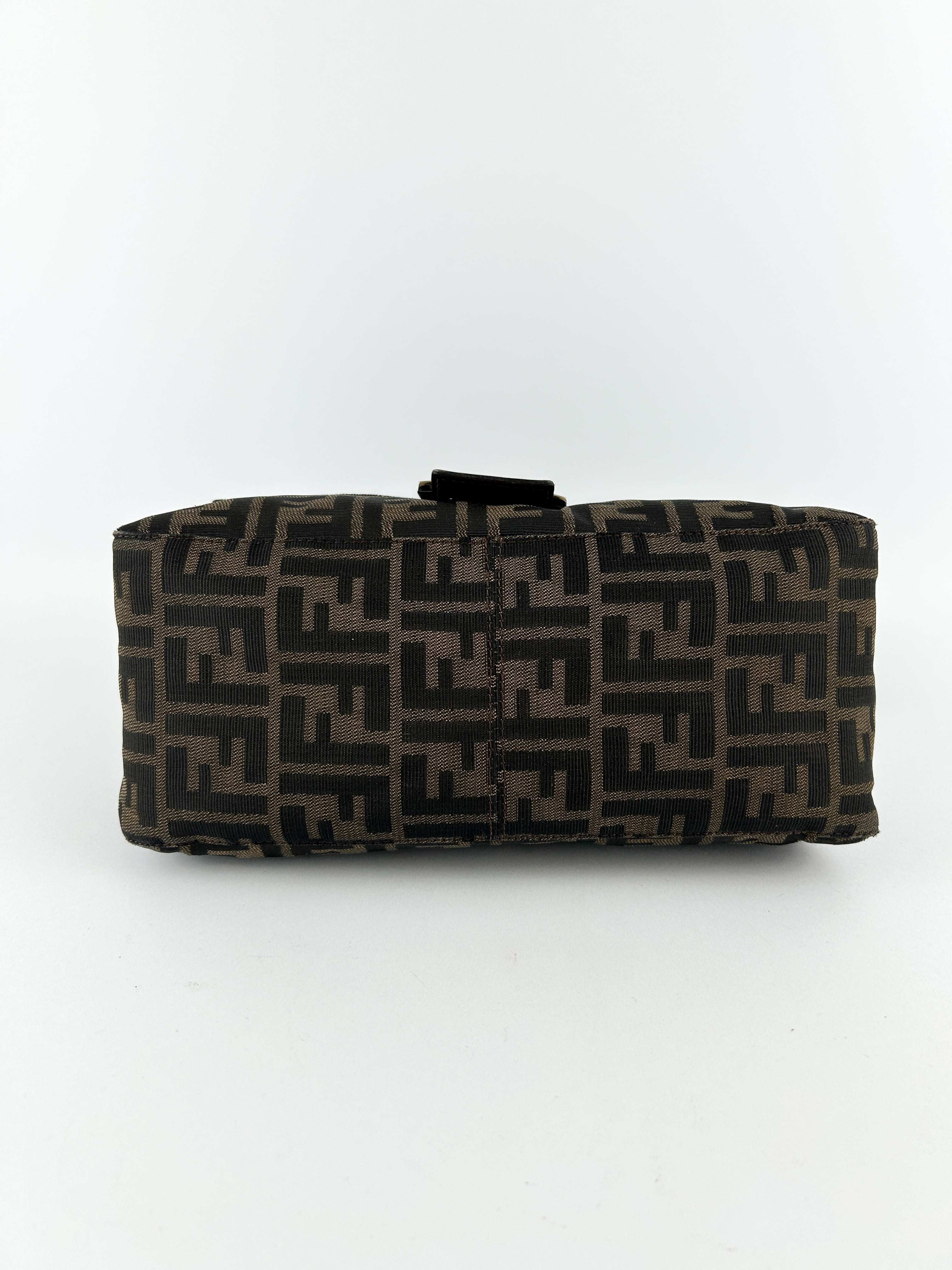 Vintage Fendi Zucca Mamma Baguette Shoulder Bag