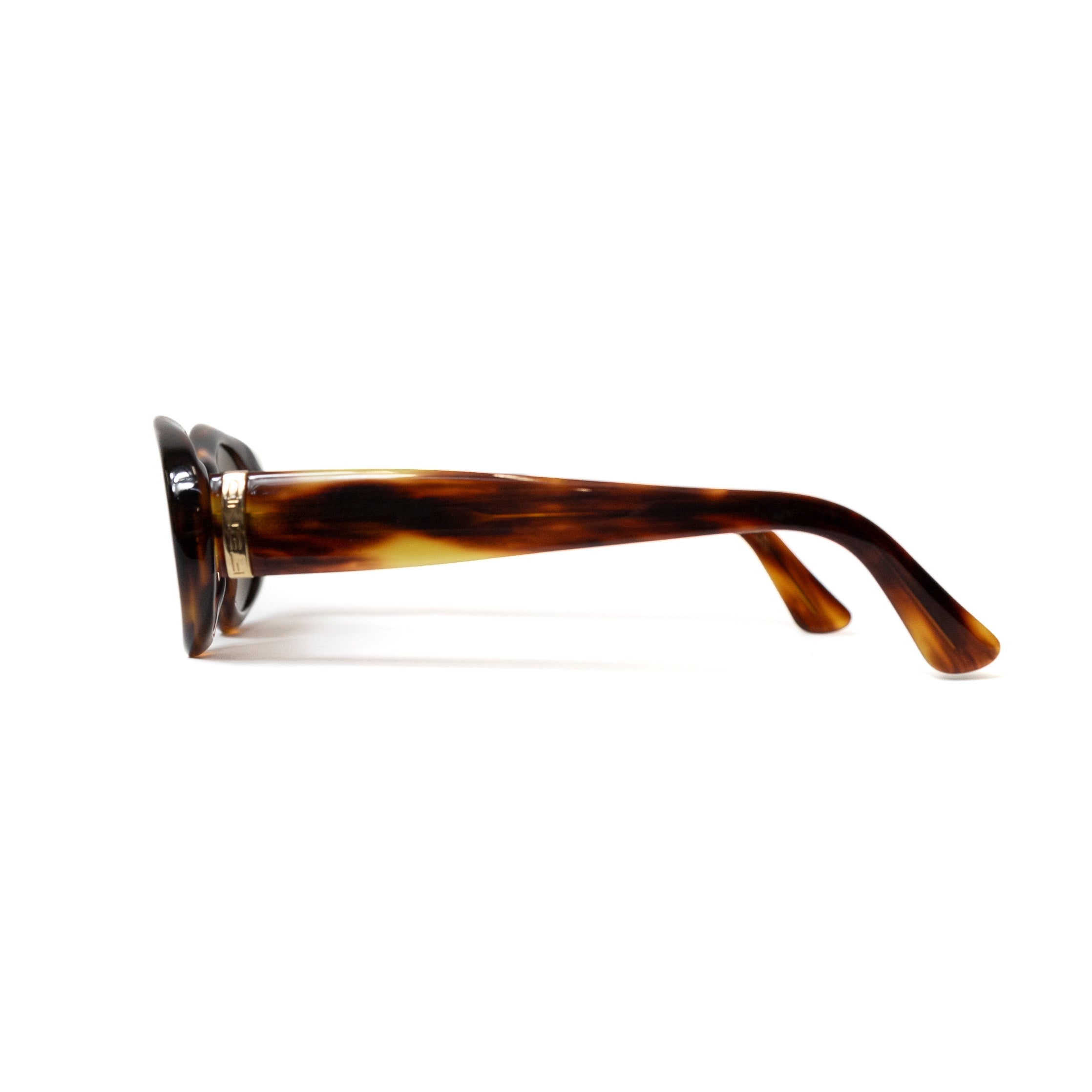 Fendi Rounded Tortoise Shell Sunglasses