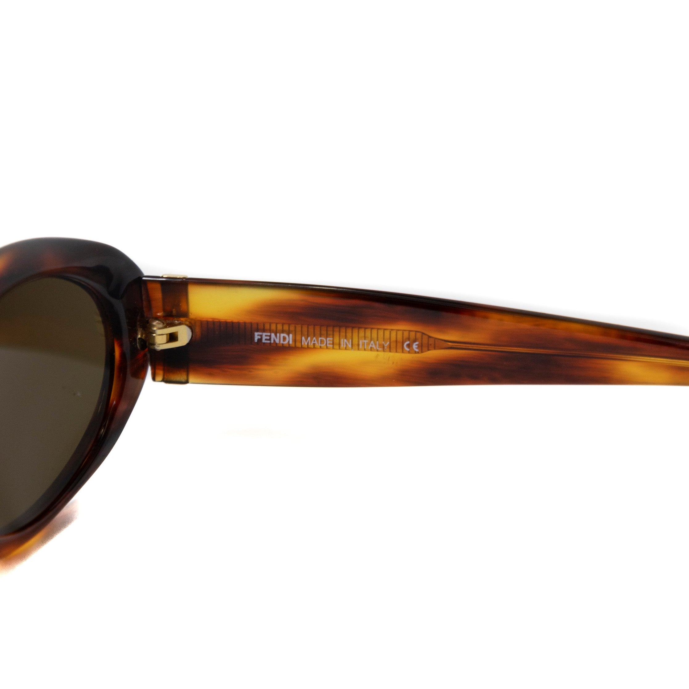 Fendi Rounded Tortoise Shell Sunglasses