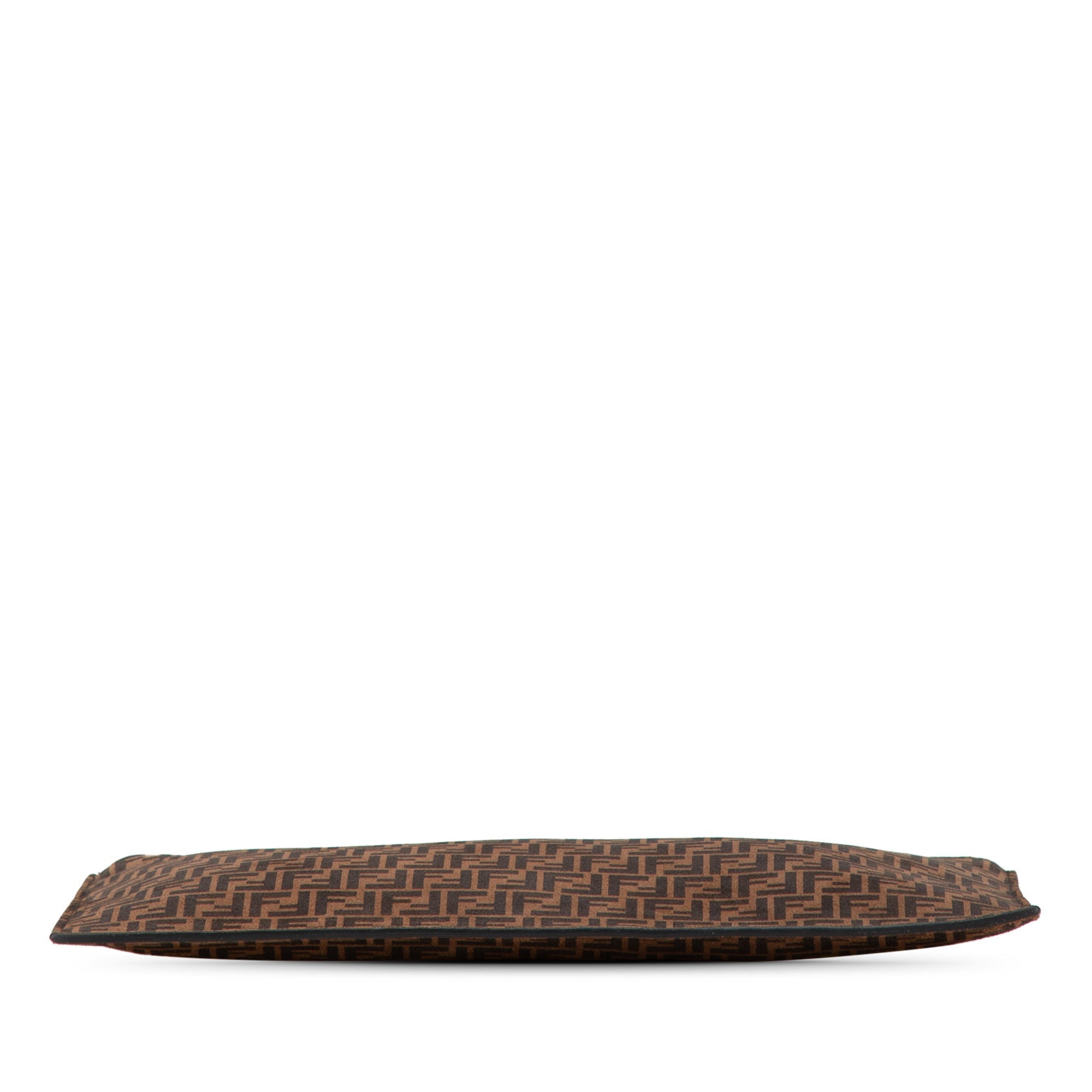 Brown Fendi Zucchino Suede Clutch