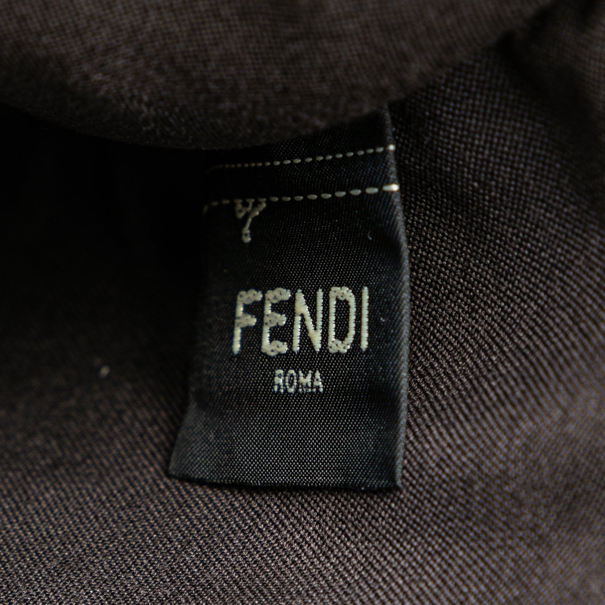 Brown Fendi Zucchino Suede Clutch