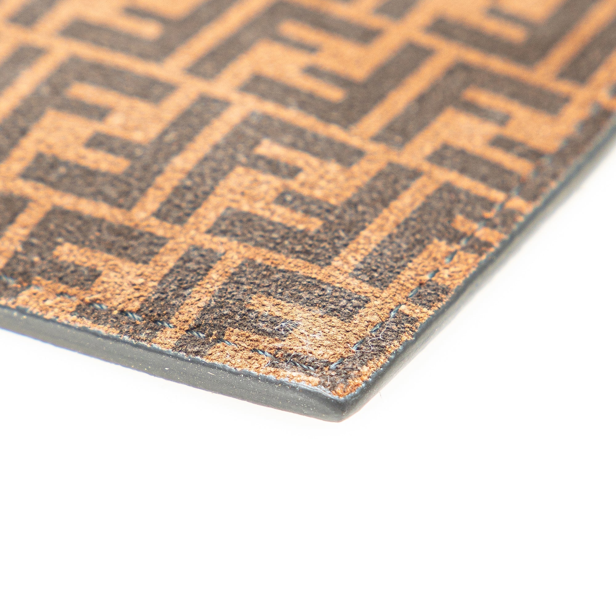 Brown Fendi Zucchino Suede Clutch