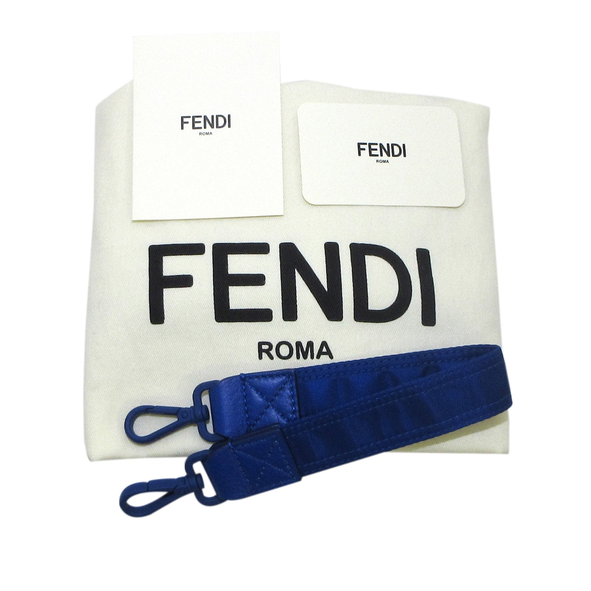 Blue Fendi FF Lock Crossbody