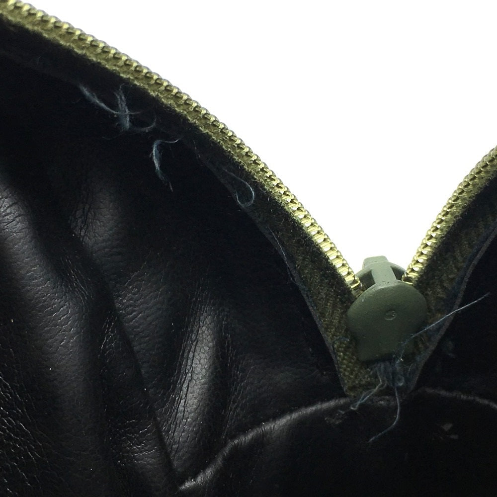 FENDI Shoulder Bag PVC / Leather Khaki x Brown type Zucchino ZuccaPattern logoPattern pochette Vintage old Women Used