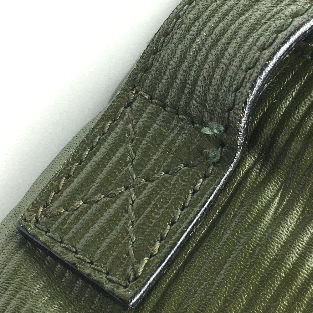 FENDI Shoulder Bag PVC / Leather Khaki x Brown type Zucchino ZuccaPattern logoPattern pochette Vintage old Women Used