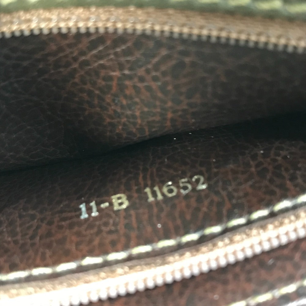 FENDI Shoulder Bag leather khaki handbag bag vintage Women Used