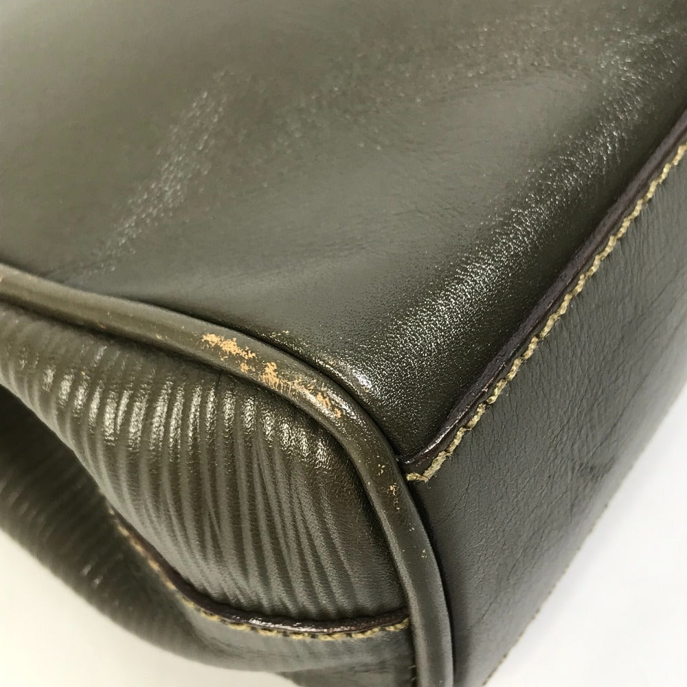 FENDI Shoulder Bag leather khaki handbag bag vintage Women Used