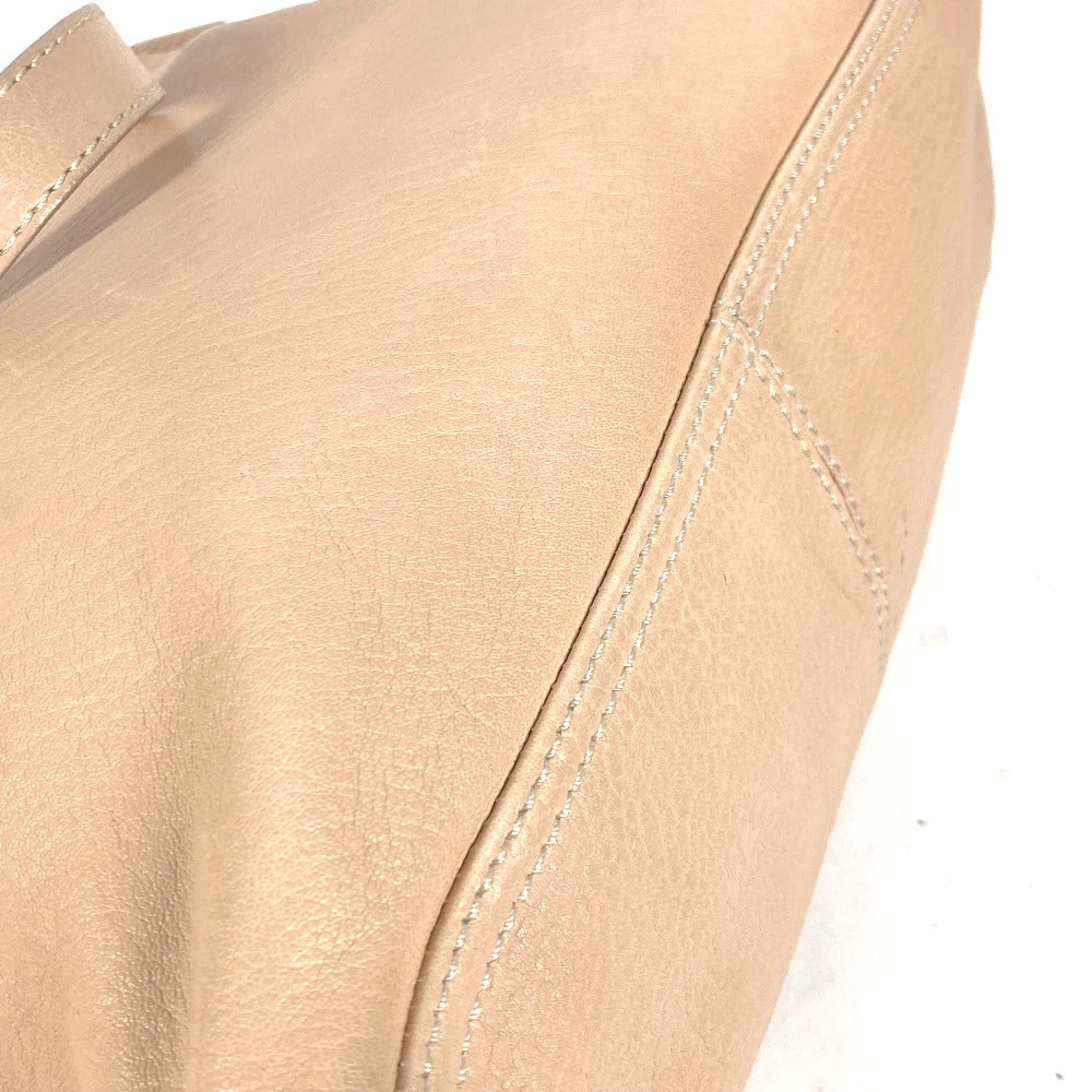 FENDI Handbag leather beige FF logo Women Used