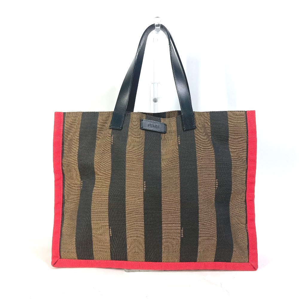 FENDI Tote Bag 8BH252 Leather / canvas Brown Shoulder Bag Shoulder Bag Pecan mens Used
