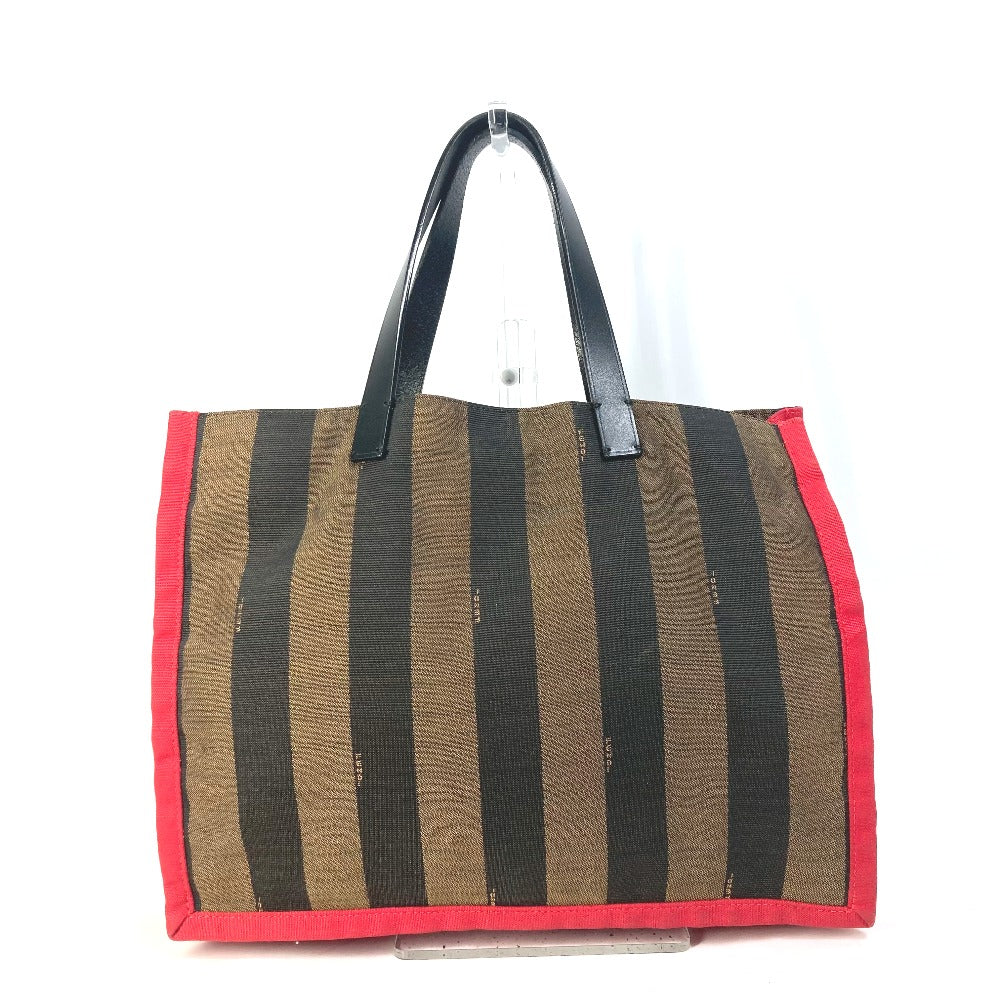 FENDI Tote Bag 8BH252 Leather / canvas Brown Shoulder Bag Shoulder Bag Pecan mens Used