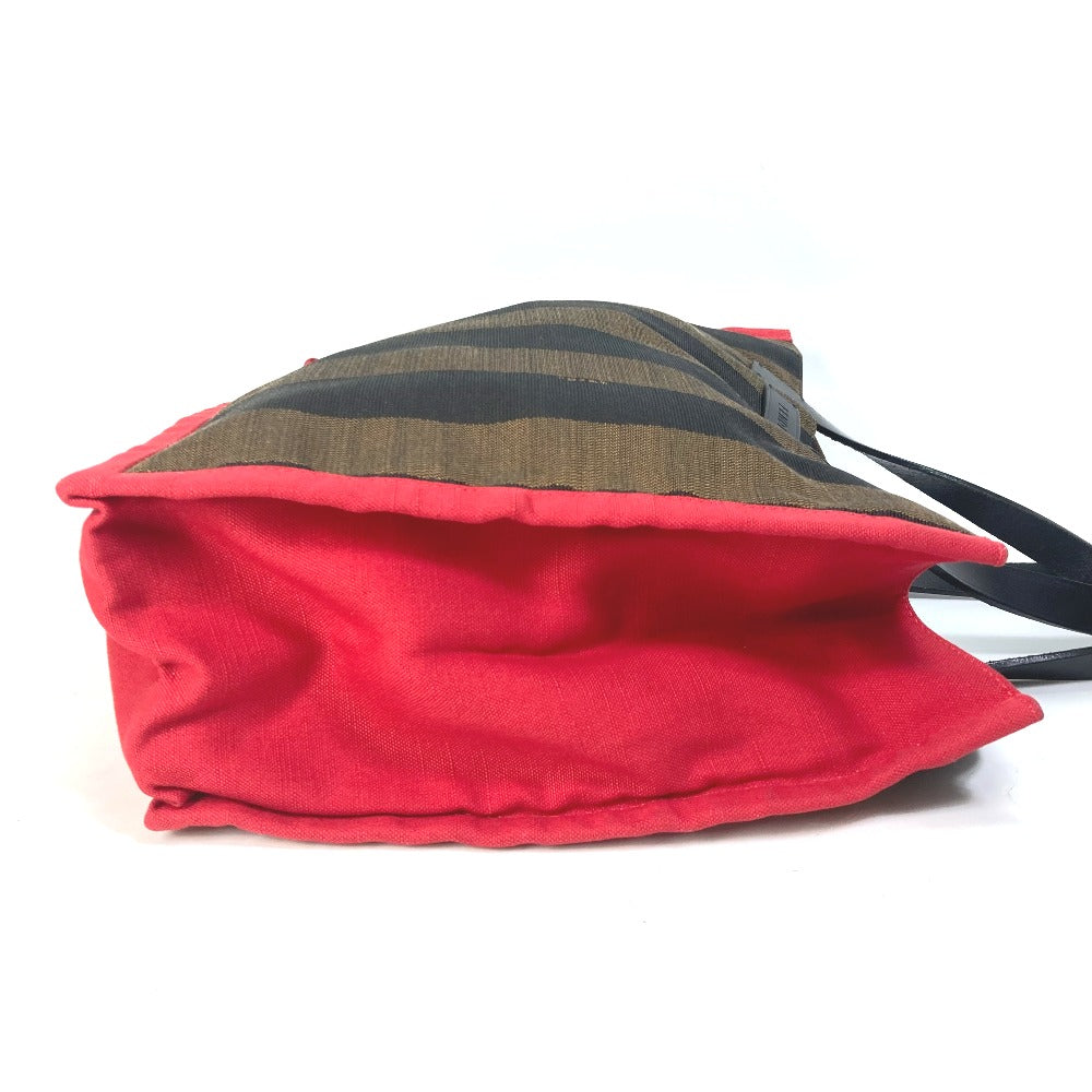 FENDI Tote Bag 8BH252 Leather / canvas Brown Shoulder Bag Shoulder Bag Pecan mens Used