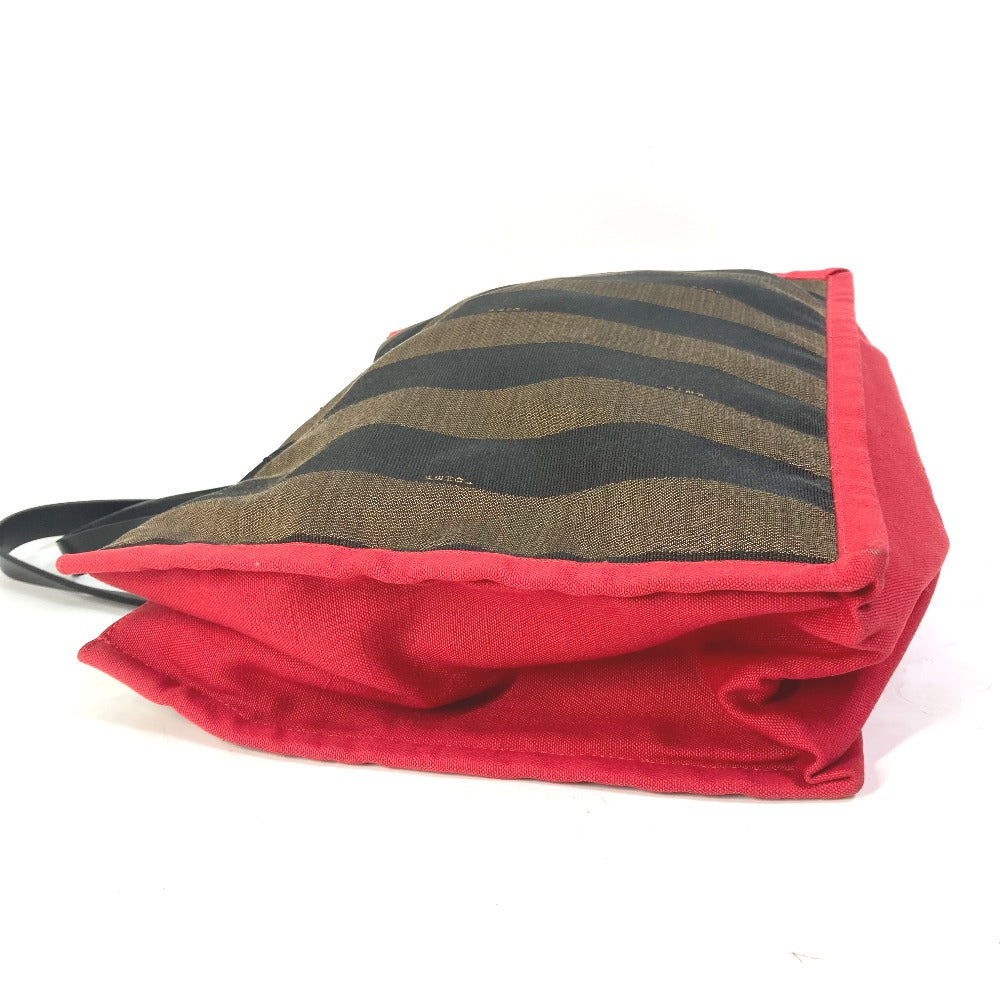 FENDI Tote Bag 8BH252 Leather / canvas Brown Shoulder Bag Shoulder Bag Pecan mens Used