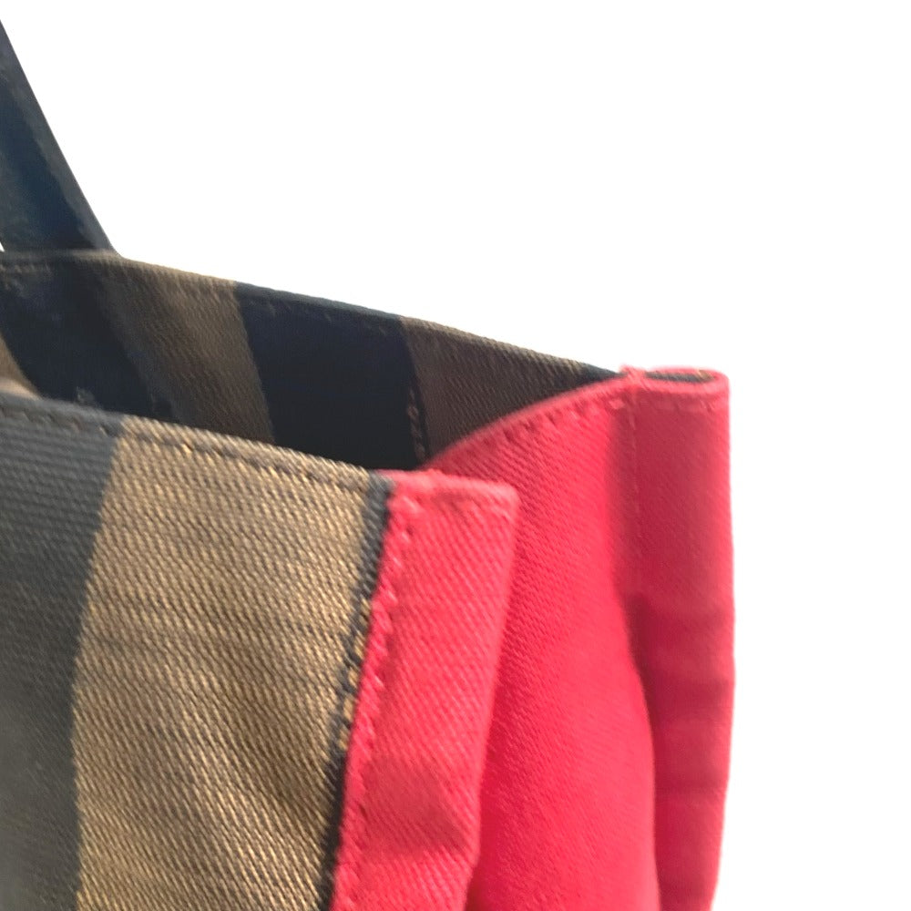 FENDI Tote Bag 8BH252 Leather / canvas Brown Shoulder Bag Shoulder Bag Pecan mens Used