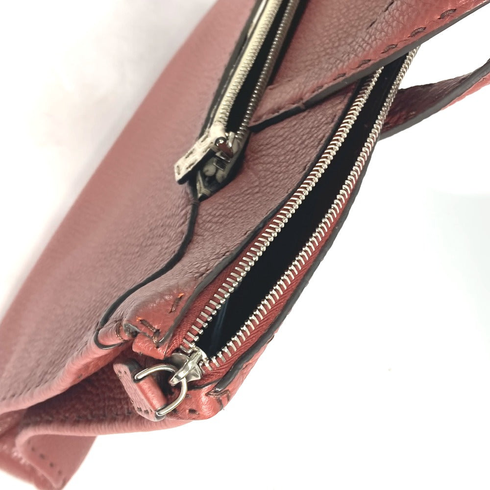 FENDI Business bag leather Brown Handbag Celeria mens Used