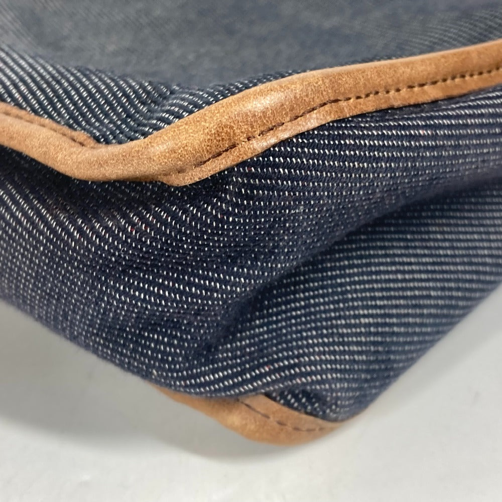 FENDI Shoulder Bag denim blue Pochette logo unisex(Unisex) Used