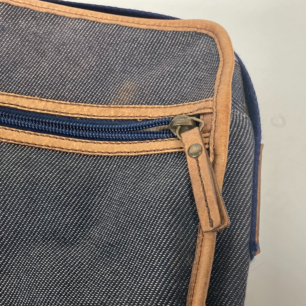 FENDI Shoulder Bag denim blue Pochette logo unisex(Unisex) Used