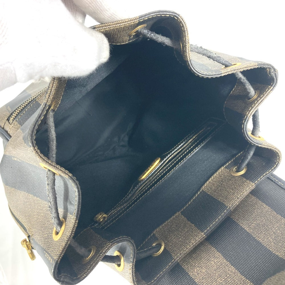 FENDI Backpack PVC / Leather Brown vintage Pecan
