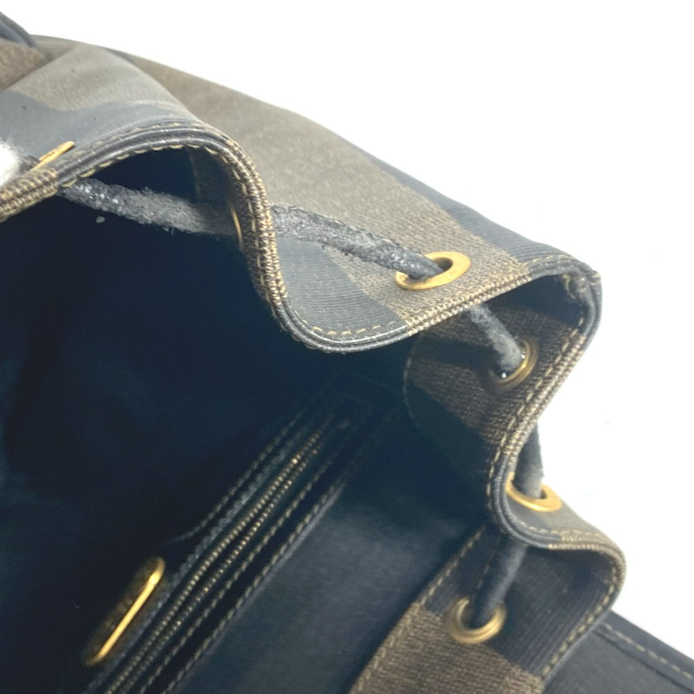 FENDI Backpack PVC / Leather Brown vintage Pecan
