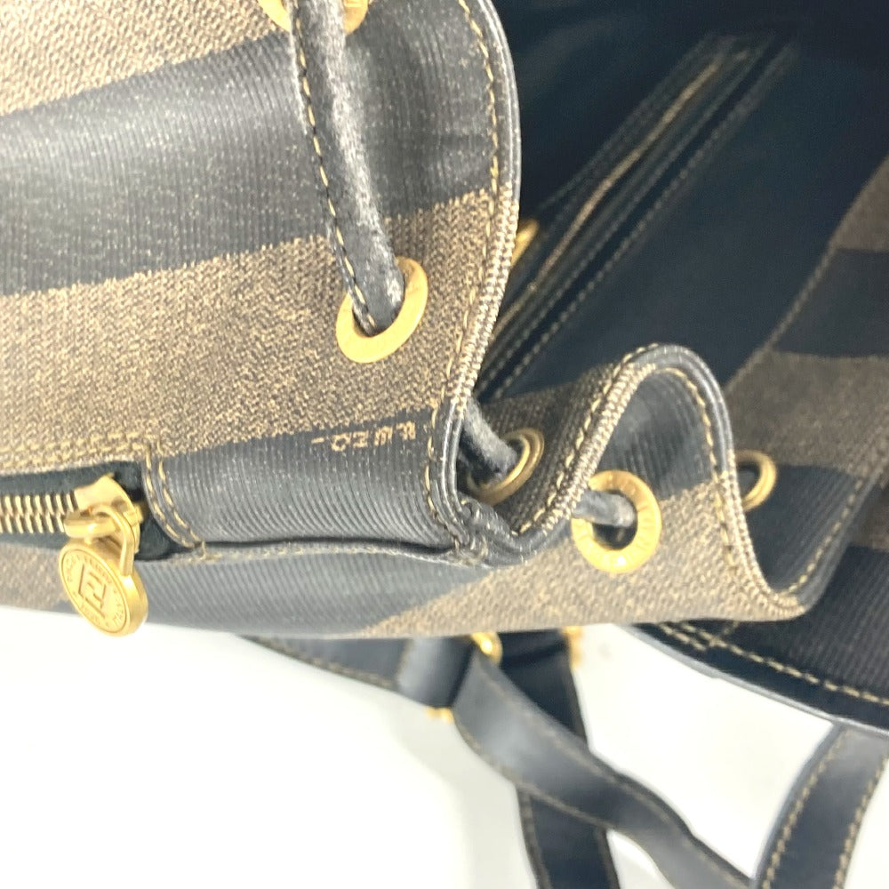 FENDI Backpack PVC / Leather Brown vintage Pecan