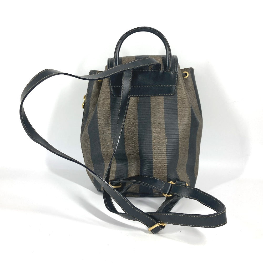 FENDI Backpack PVC / Leather Brown vintage Pecan