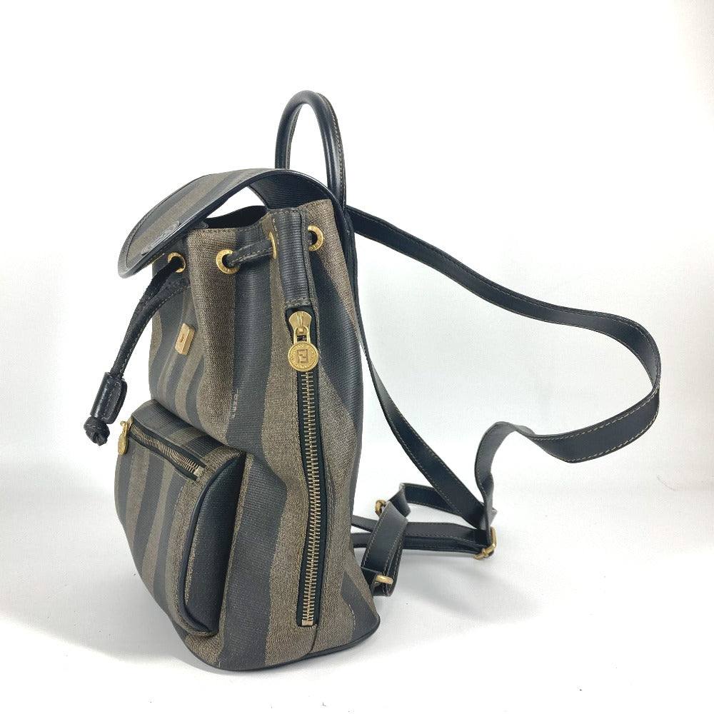 FENDI Backpack PVC / Leather Brown vintage Pecan