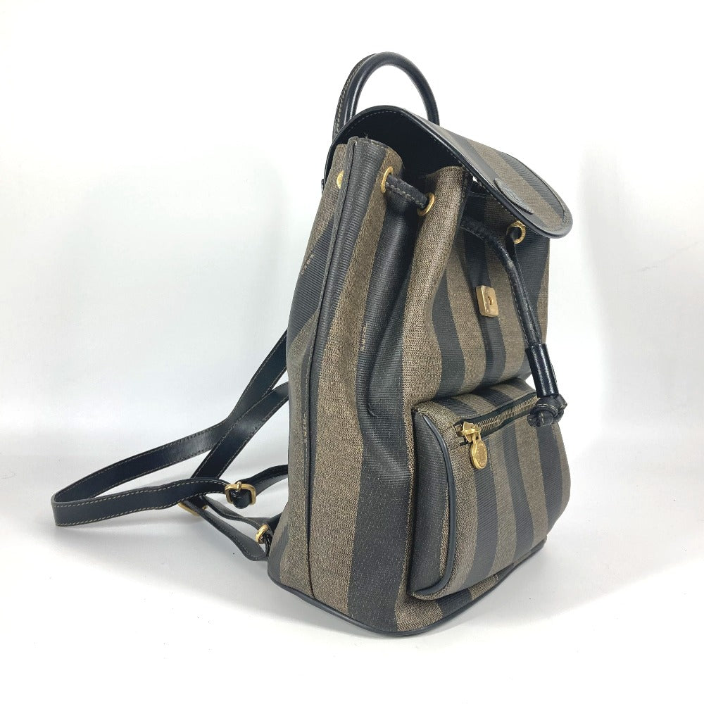 FENDI Backpack PVC / Leather Brown vintage Pecan