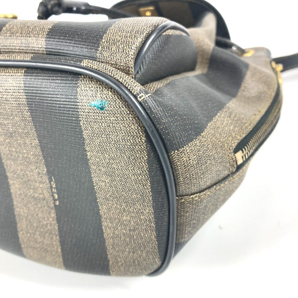 FENDI Backpack PVC / Leather Brown vintage Pecan