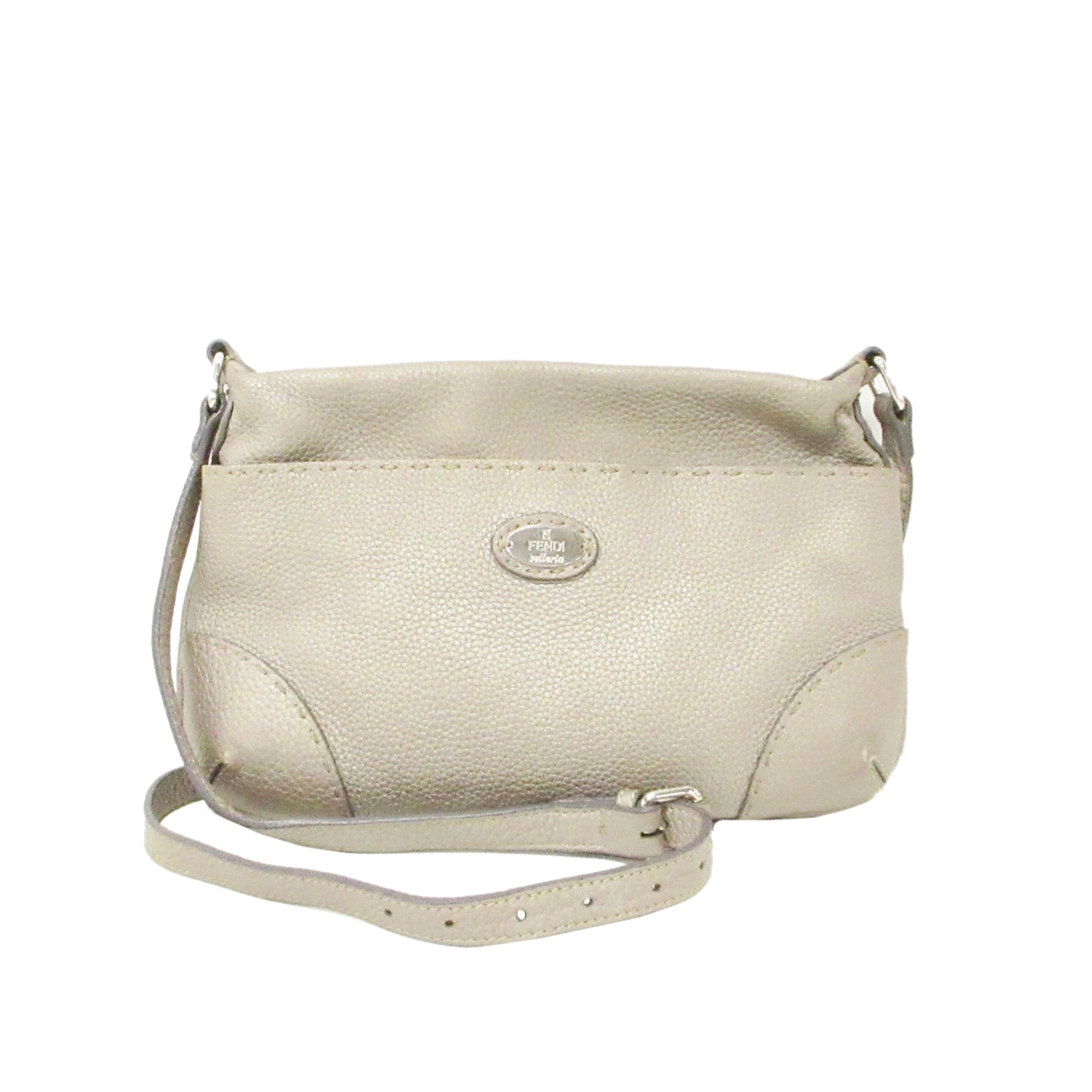 White Fendi Selleria Crossbody Bag