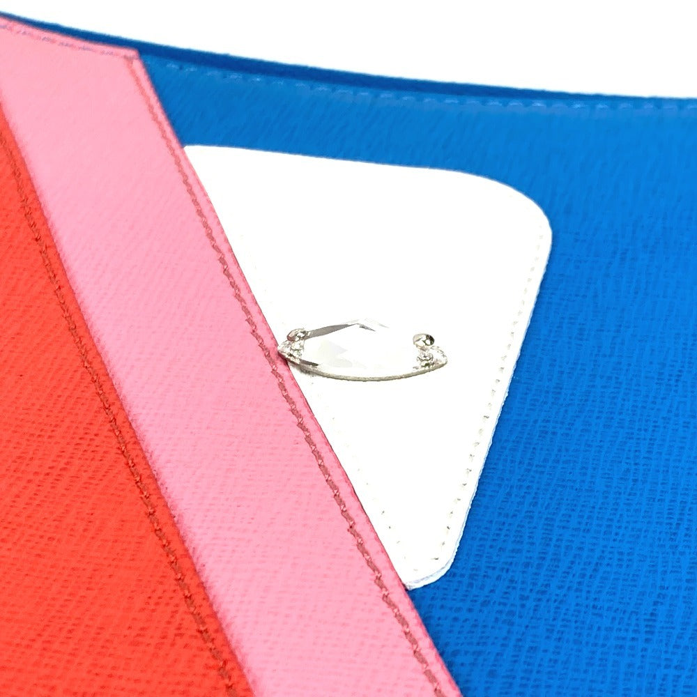 FENDI Clutch bag 8M0363 leather blue Monster Bugs Rhinestone Women(Unisex) Used