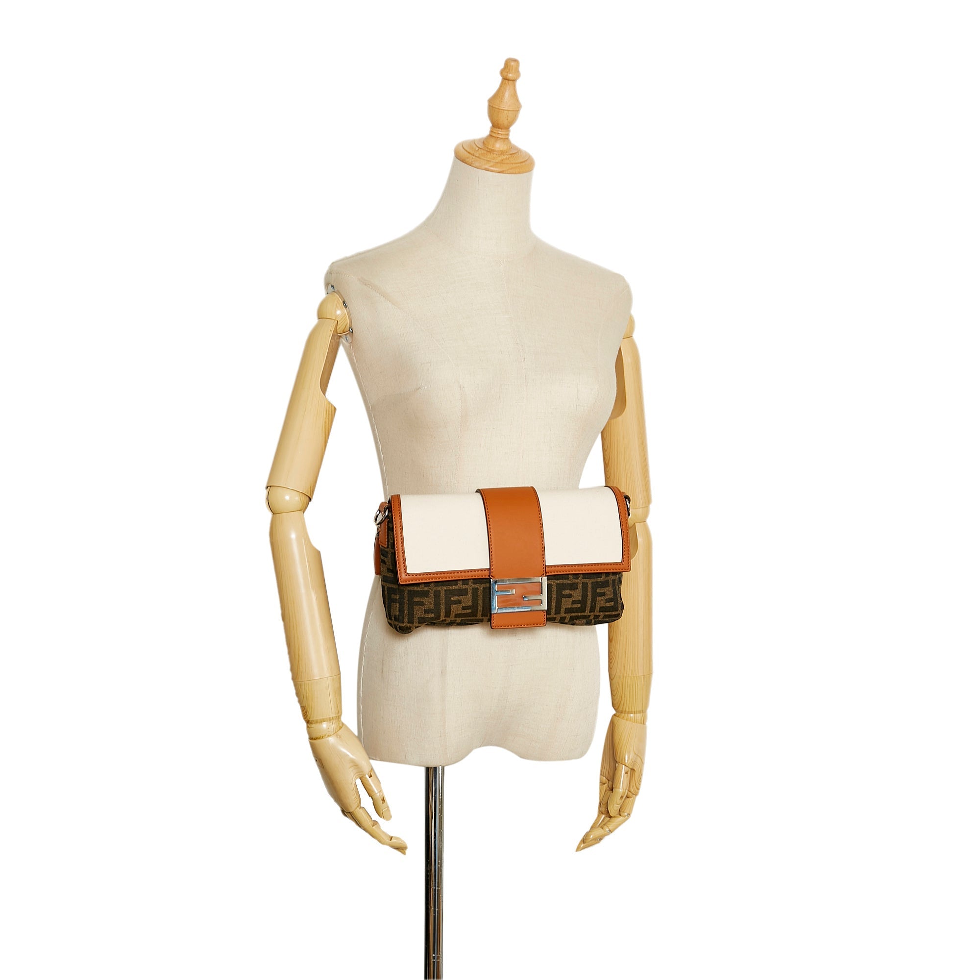 Brown Fendi Zucca Convertible Belt Bag