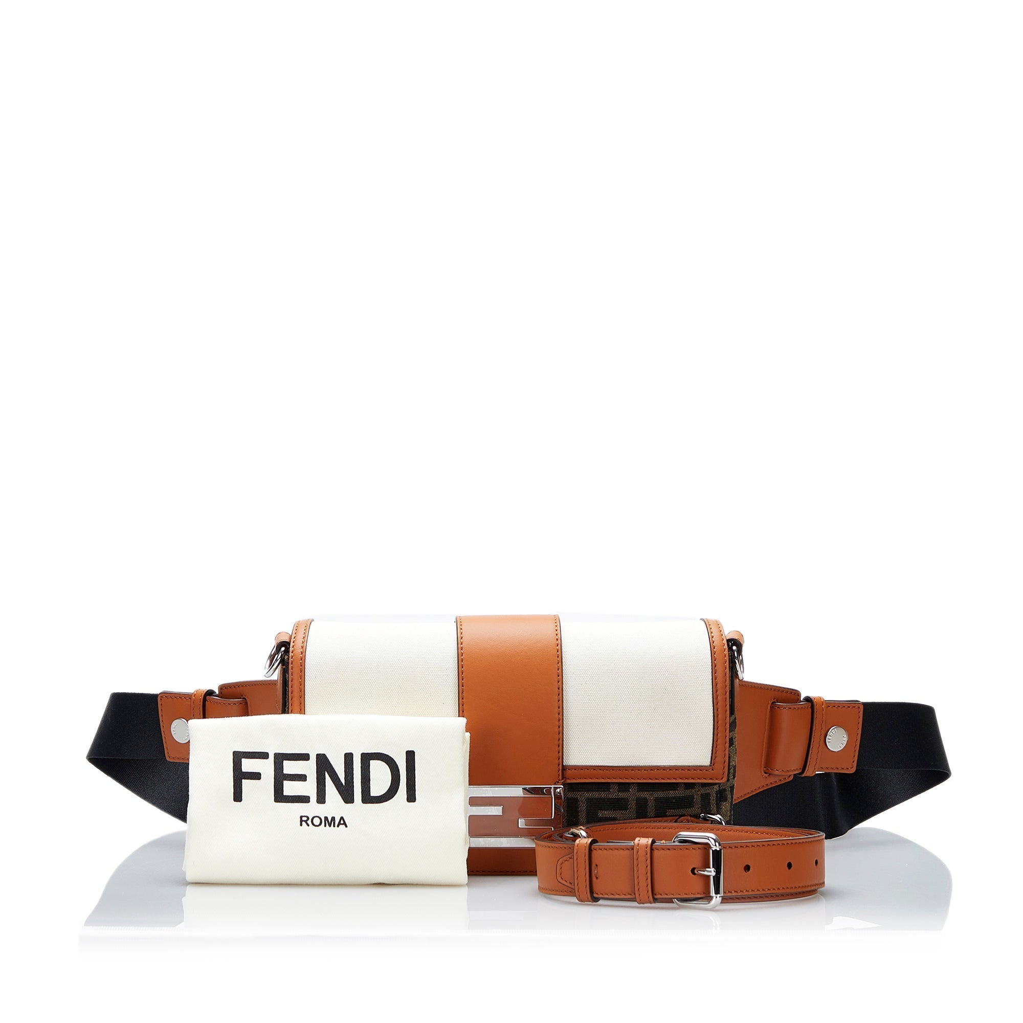 Brown Fendi Zucca Convertible Belt Bag