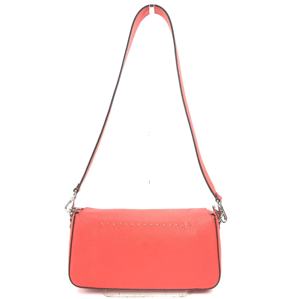 FENDI Shoulder Bag leather Red Mamma Bucket Celeria Women Secondhand