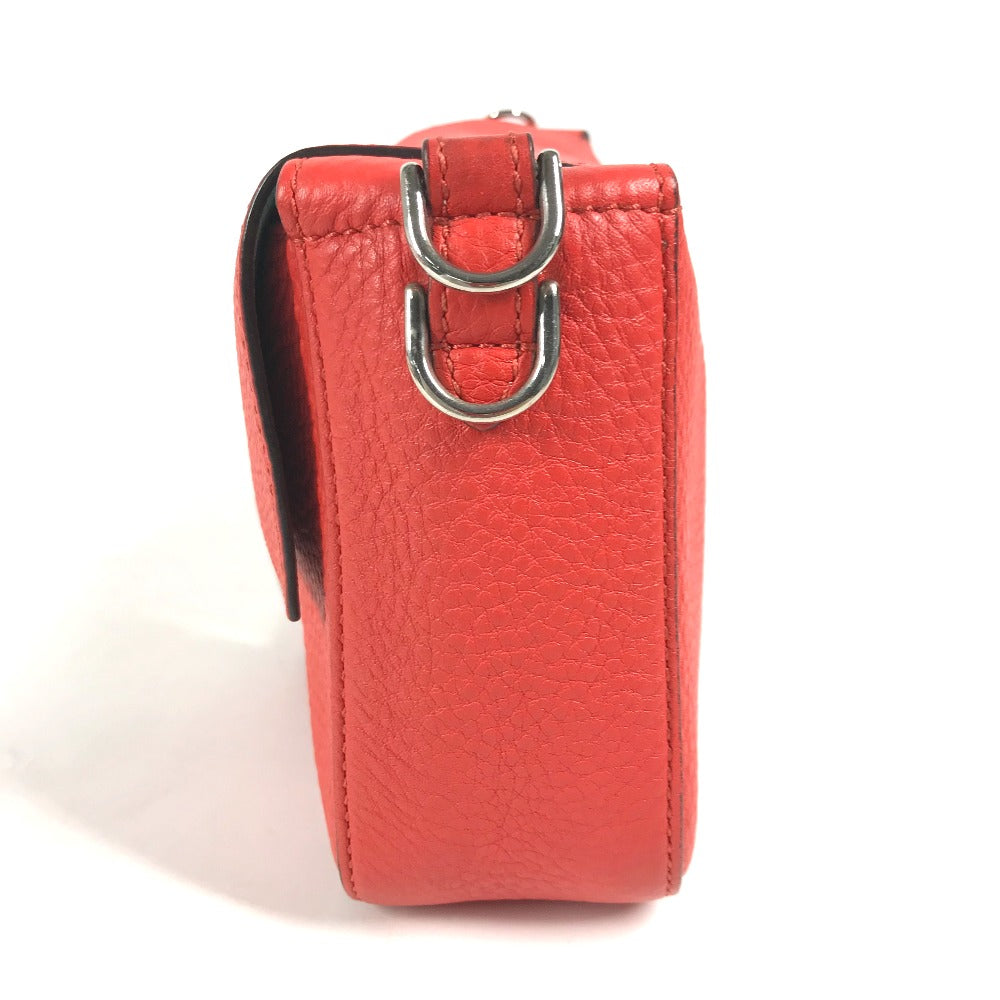 FENDI Shoulder Bag leather Red Mamma Bucket Celeria Women Secondhand