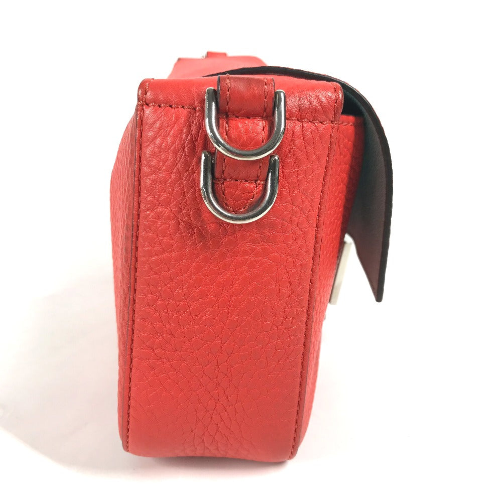 FENDI Shoulder Bag leather Red Mamma Bucket Celeria Women Secondhand